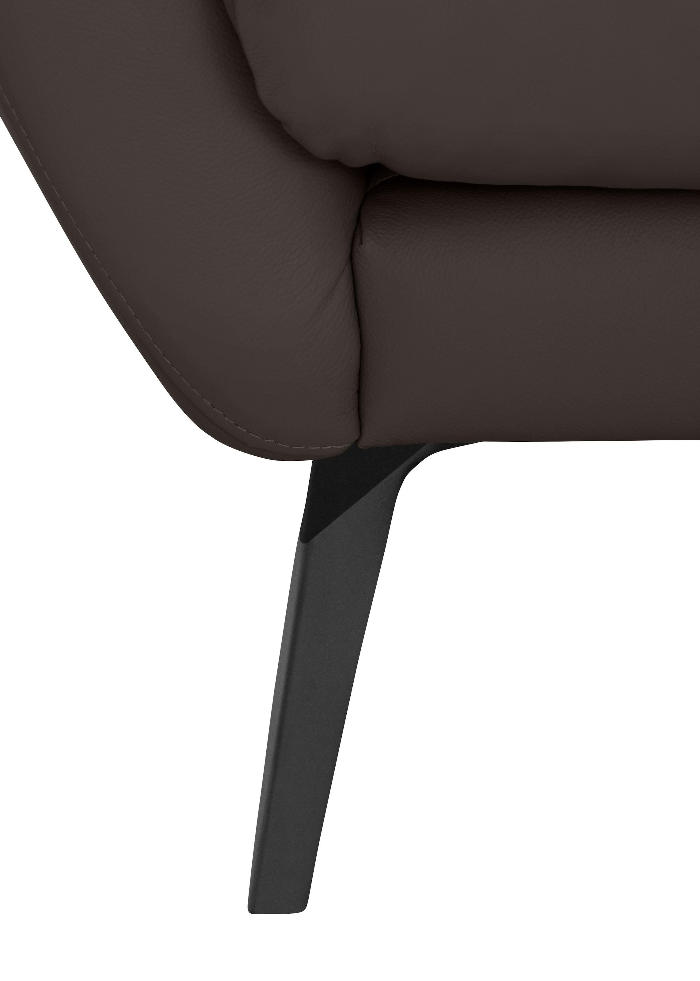 W.SCHILLIG Big-Sofa »softy«, mit dekorativer Heftung im Sitz, Füße schwarz pulverbeschichtet