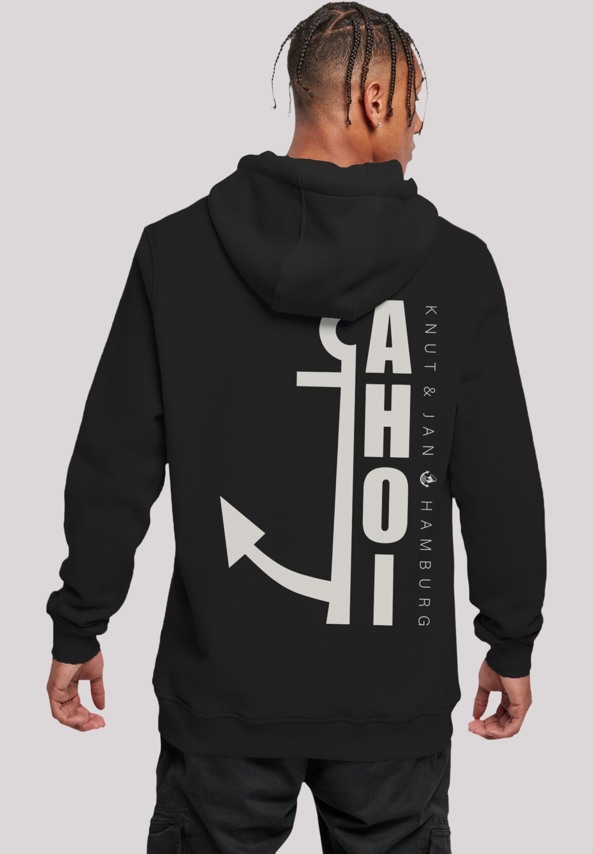 F4NT4STIC Kapuzenpullover »Ahoi Anker Crop Knut & Jan Hamburg«, Print