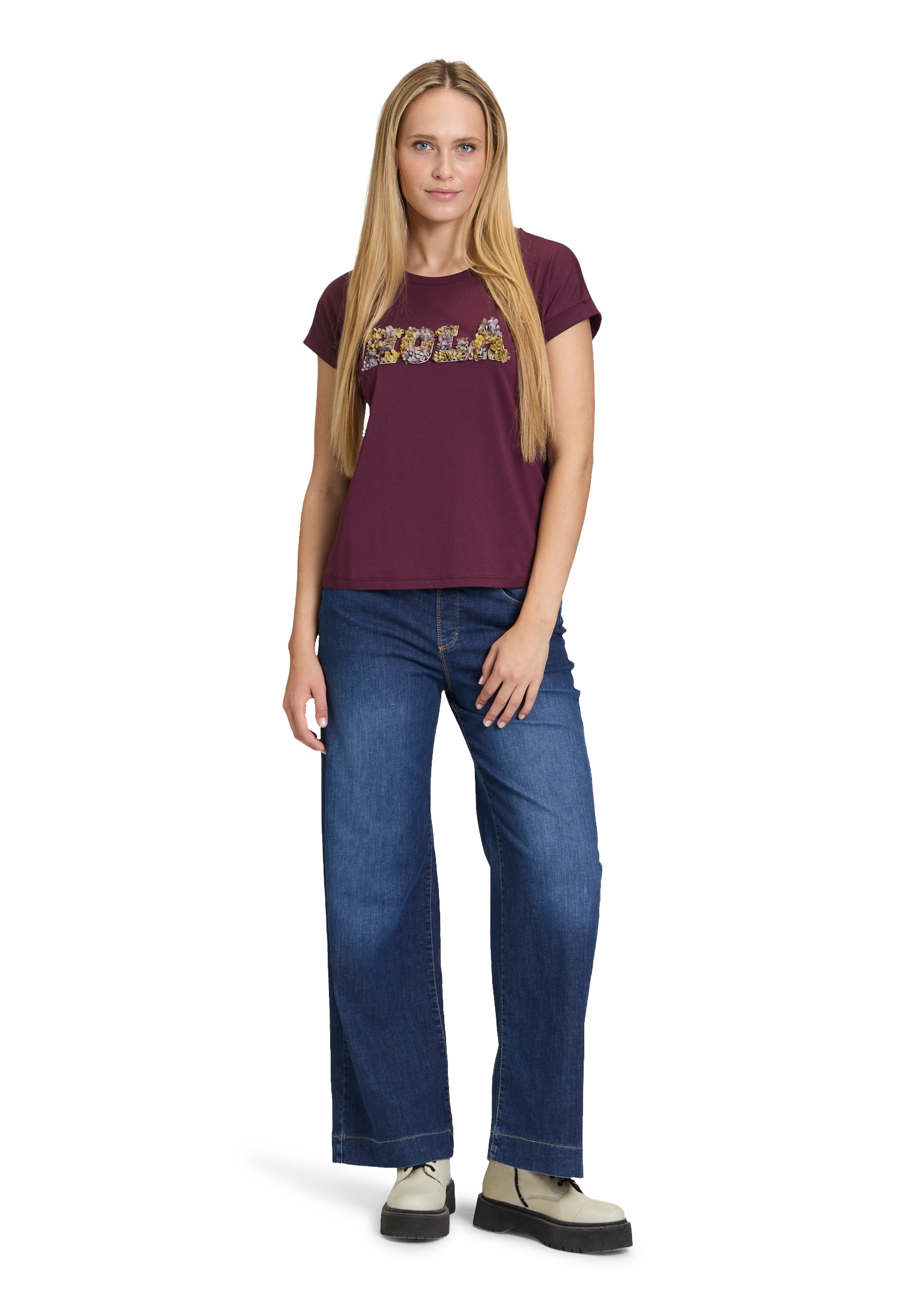 Cartoon Kurzarmshirt »Cartoon Rundhals-Shirt mit Ärmelaufschlag«, (1 tlg.)
