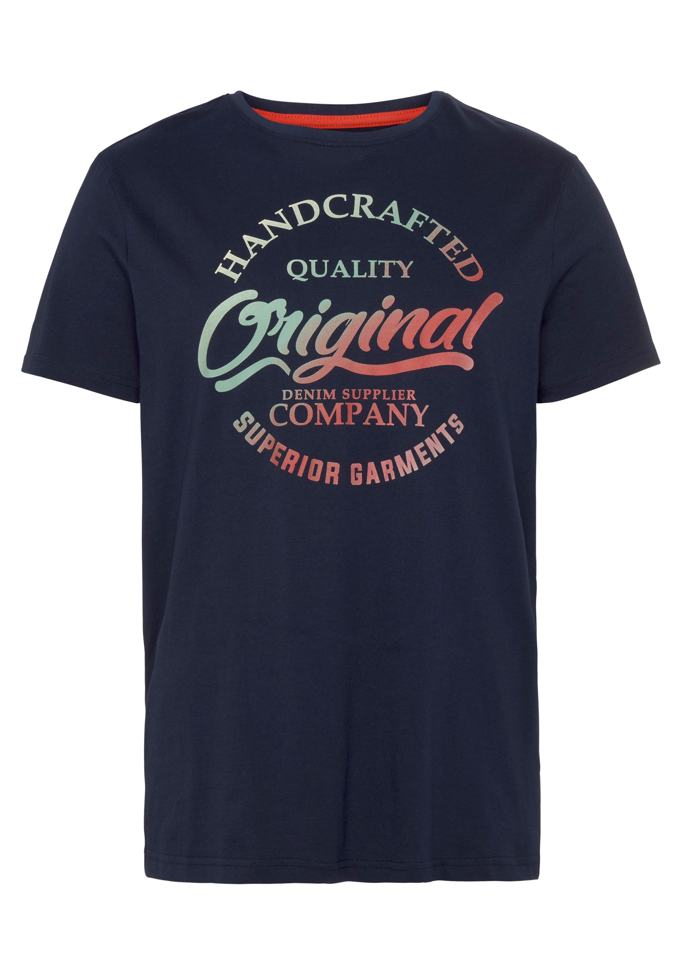 AJC T-Shirt, kurzärmelig, schmaler Schnitt, bedruckt oder unifarben