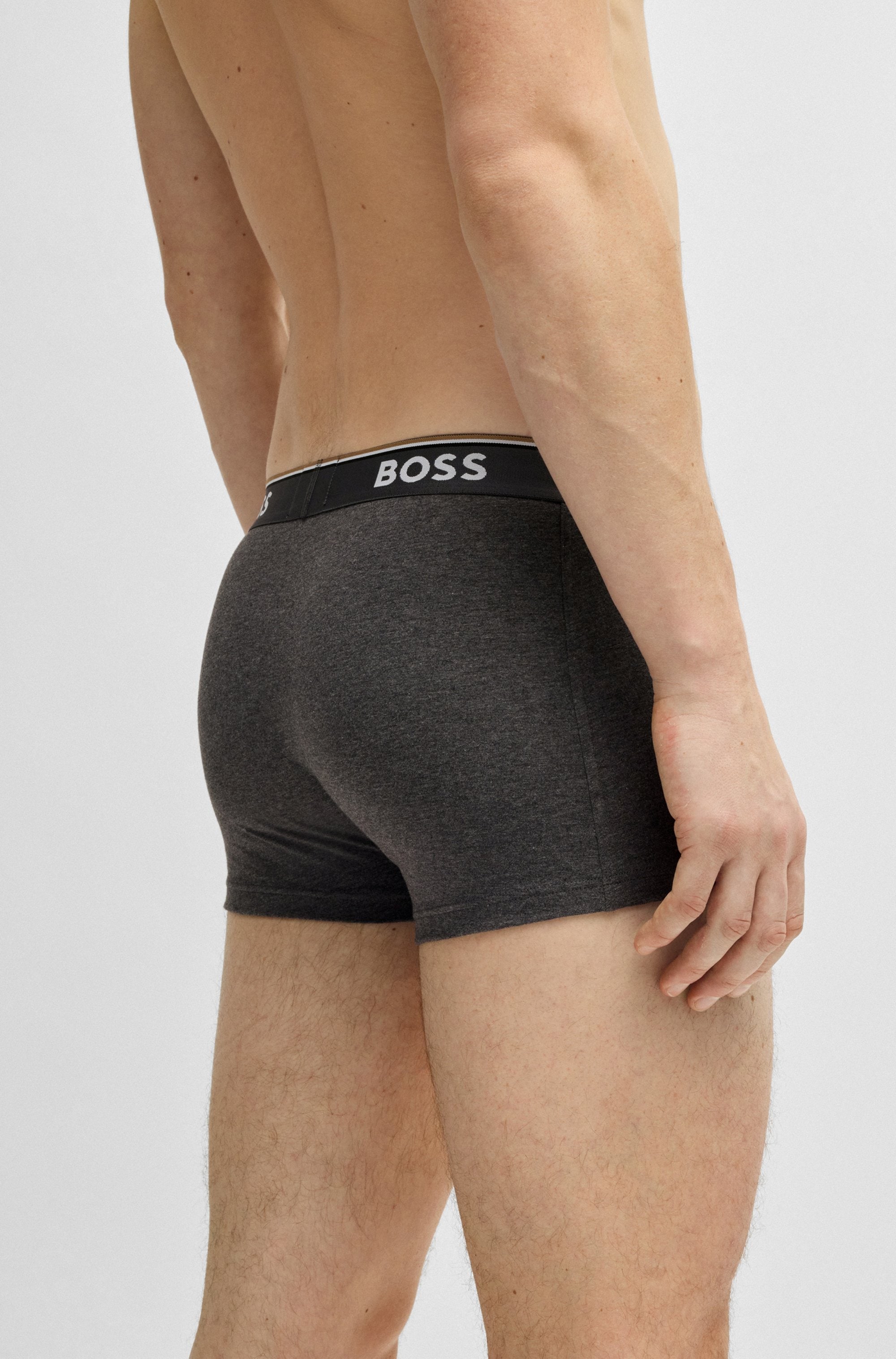 BOSS Boxer »TRUNK 3 PACK«, (3 St.), BOSS Schriftzug auf dem Bund