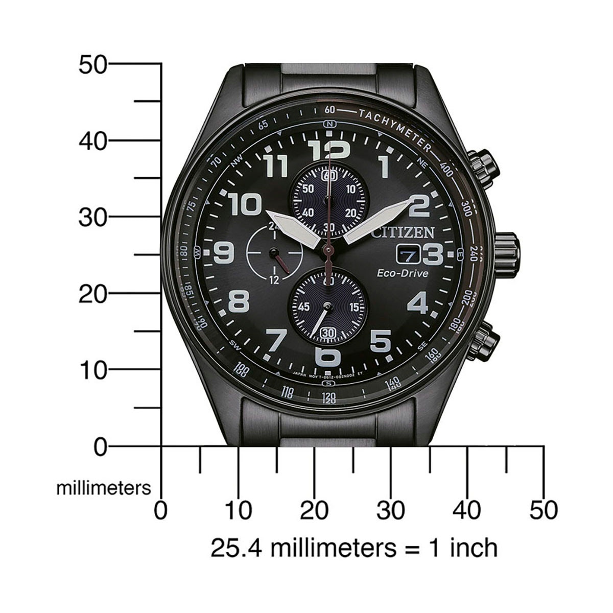 Citizen Chronograph, Armbanduhr, Herrenuhr, Solar, Stoppfunktion, Edelstahlarmband