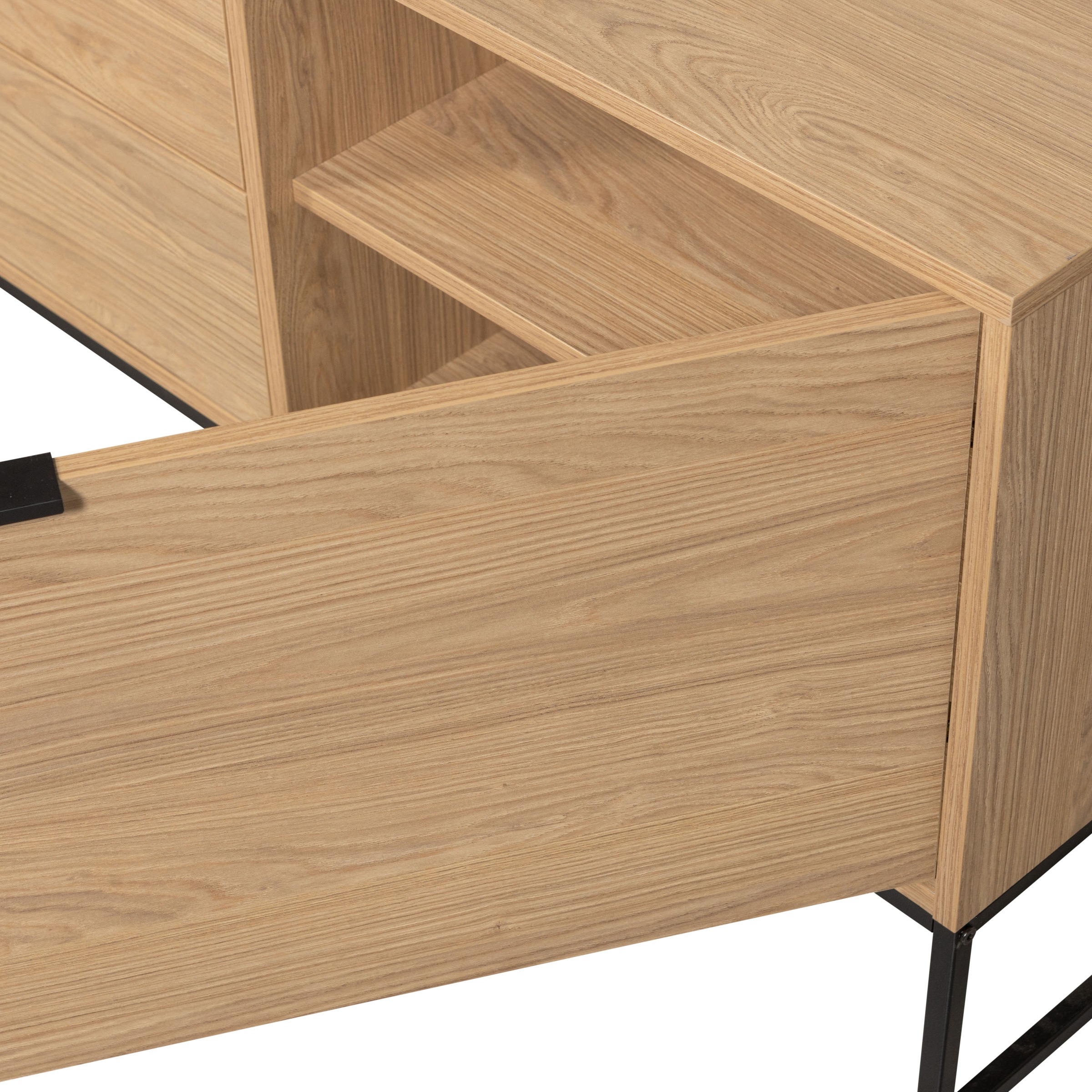 WOOOD Lowboard »WOOOD SILAS TV-MÖBEL« Silas TV-Möbel aus Eichen-Melamin bietet modernes Design und Stil