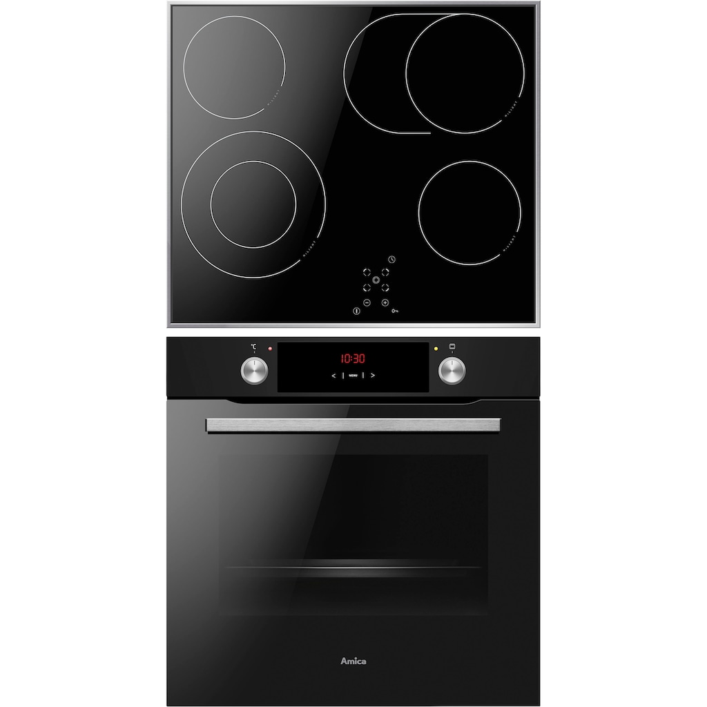 Amica Backofen-Set »BOXC 954 000«, BOXC 954 000 SM, mit 2-fach-Teleskopauszug, Simple Steam Reinigungsfunktion, (Packung)