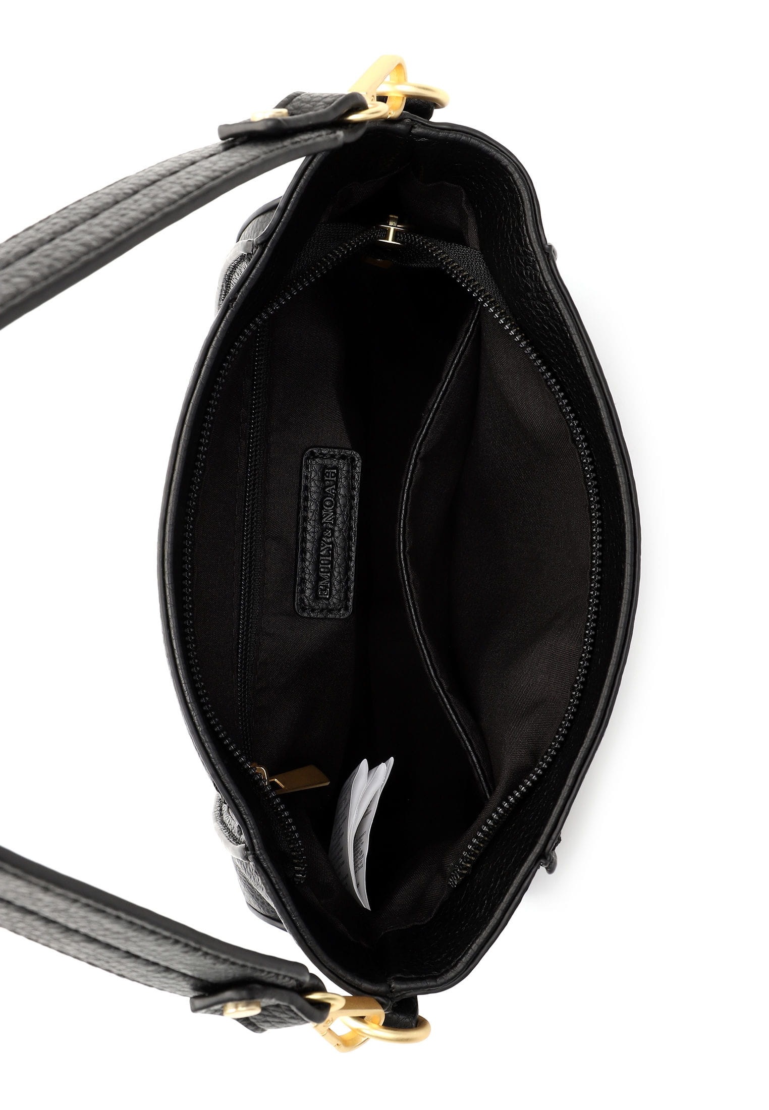 Beuteltasche EMILY & NOAH "Beutel E&N Julie", Damen, Gr. B/H/T: 35cm x 20cm x 10cm 0, schwarz (schwarz 100), Polyurethan, Taschen Beuteltasche 3