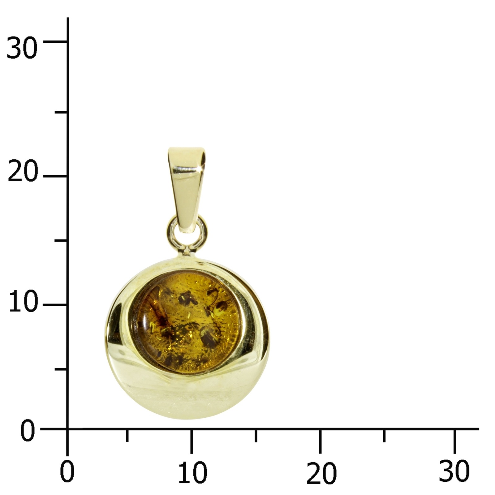 OSTSEE-SCHMUCK Kettenanhänger »- Alina 12 mm - Gold 333/000 - Bernstein«
