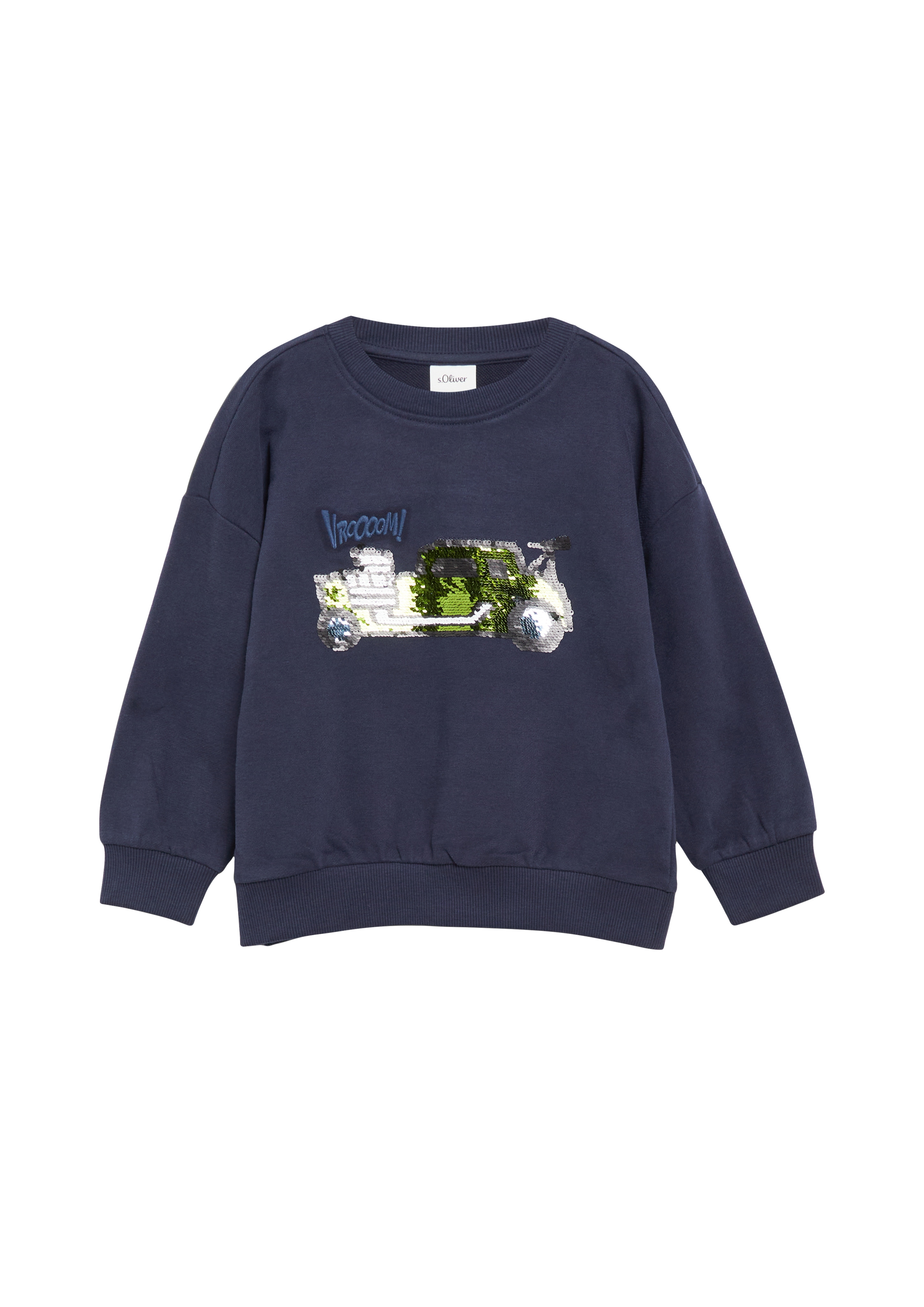 s.Oliver Junior Sweatshirt, Wendepailletten und Stickerei setzen dezente Akzente