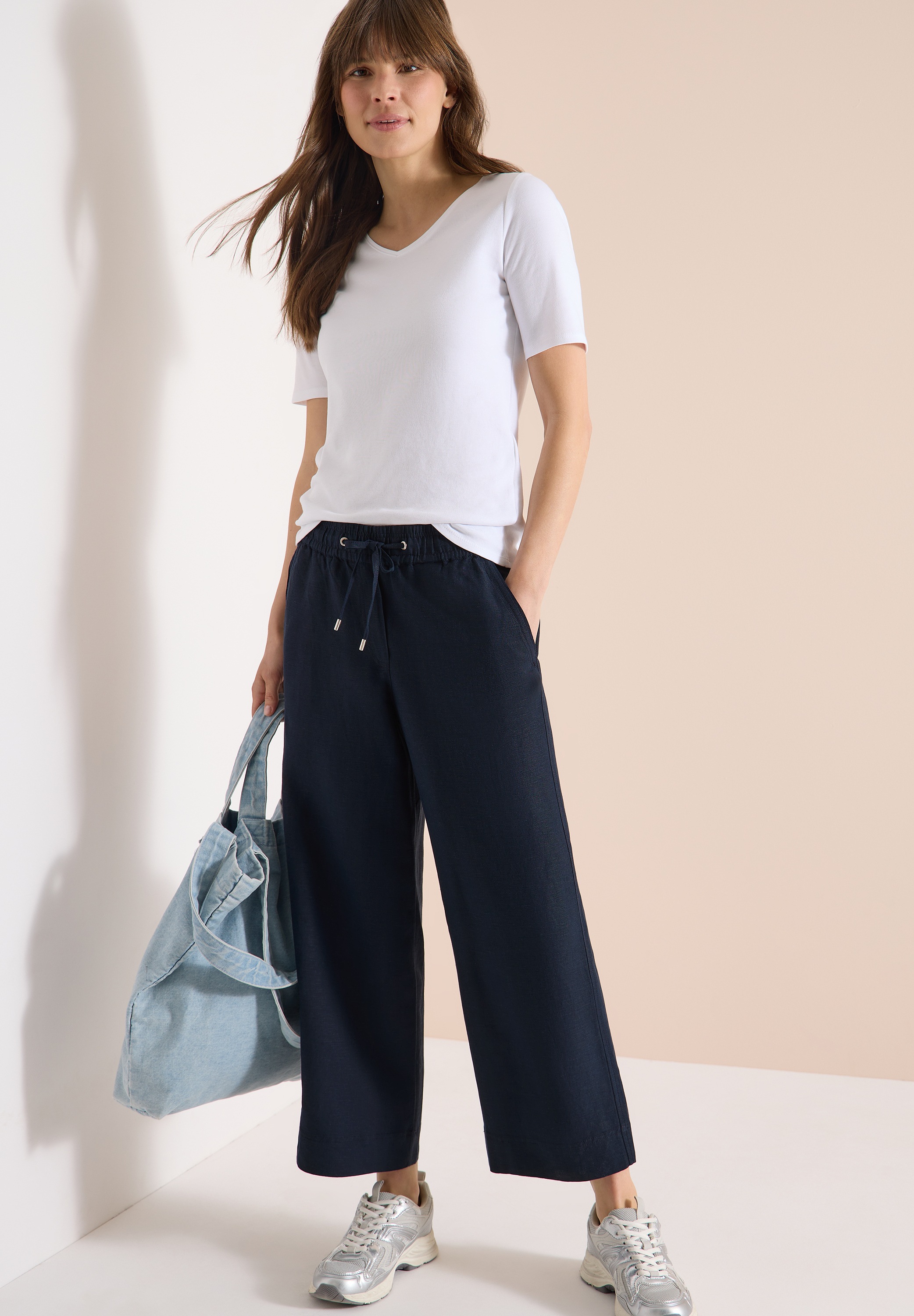 Cecil Stoffhose »Style Neele«  mit Gummizug und aus Leinen-Viskose-Mix