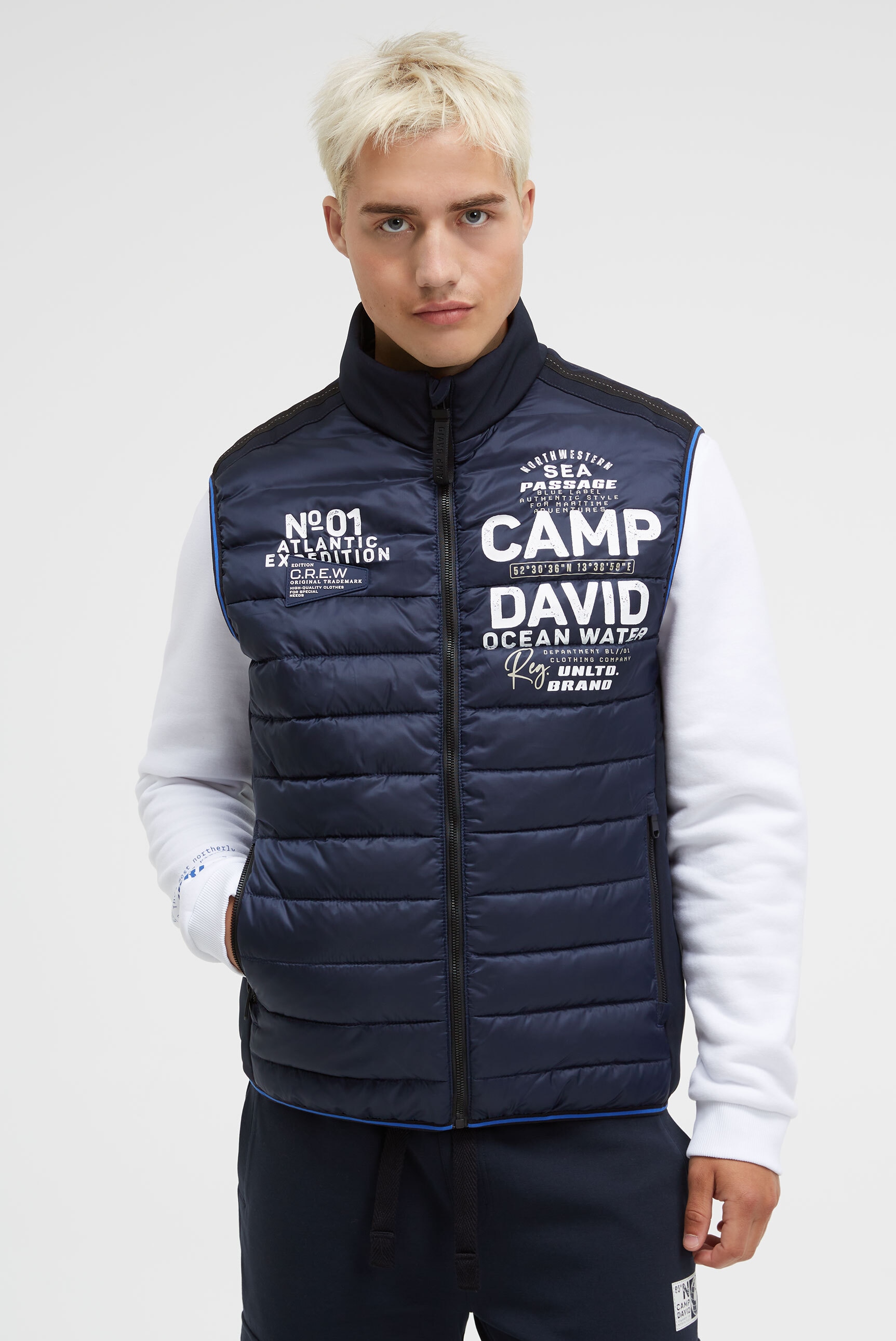 CAMP DAVID Steppweste, mit Windfangleiste günstig online kaufen