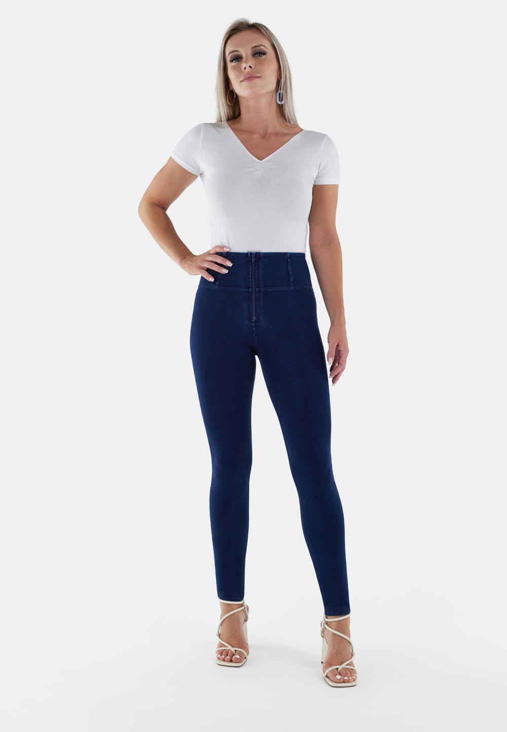 Freddy High-waist-Jeans, mit Reißverschluß