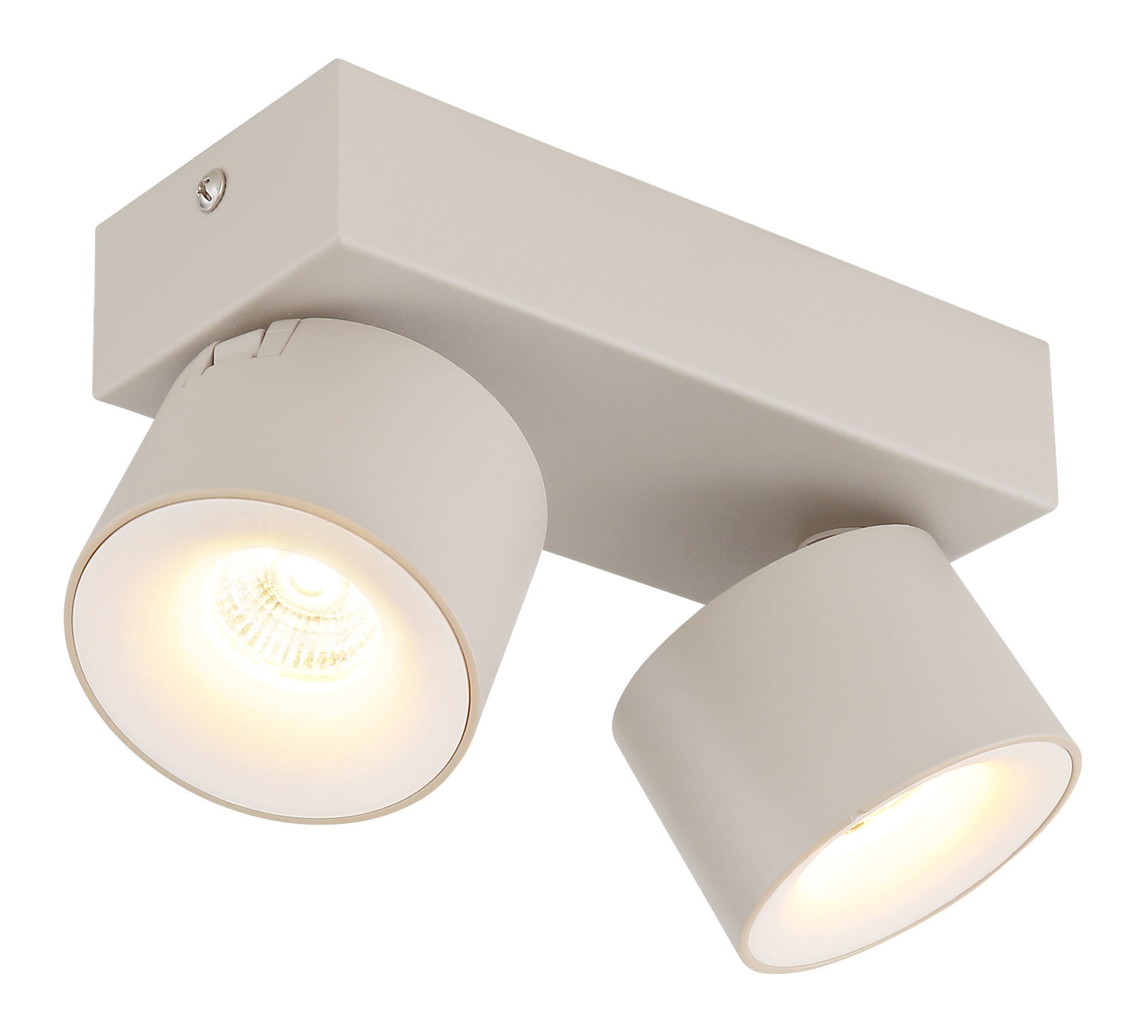 GLOBO LIGHTING LED Deckenspot »RAE« LED-Modul 1 Stk. Warmweiß LED Strahler Sand, Aluminium/Opal, dreh-/schwenkbar, LED 6W