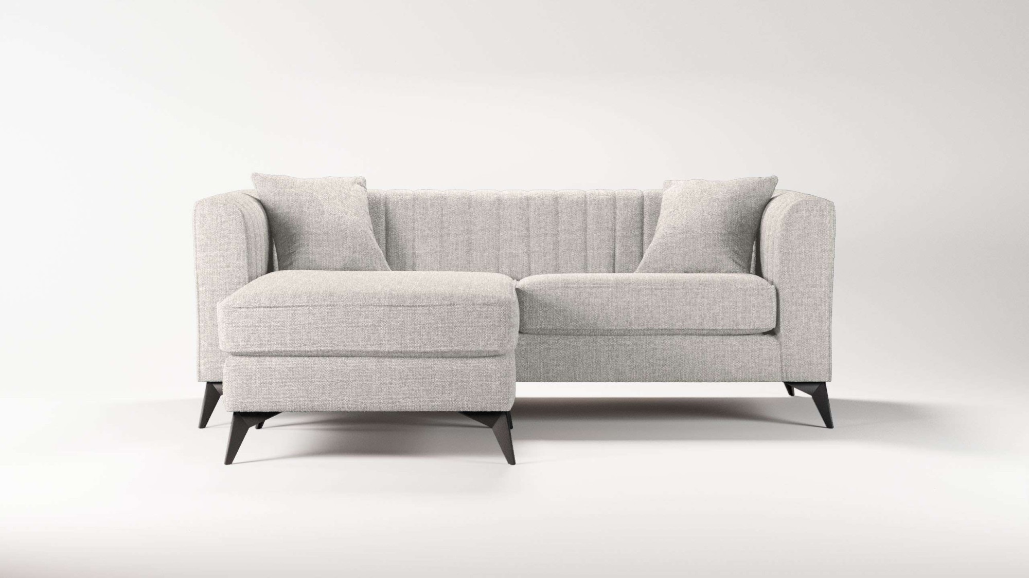 Places of Style Ecksofa "MATTHEW L-Form ideal für kleine Räume, Maße B/T/H: günstig online kaufen