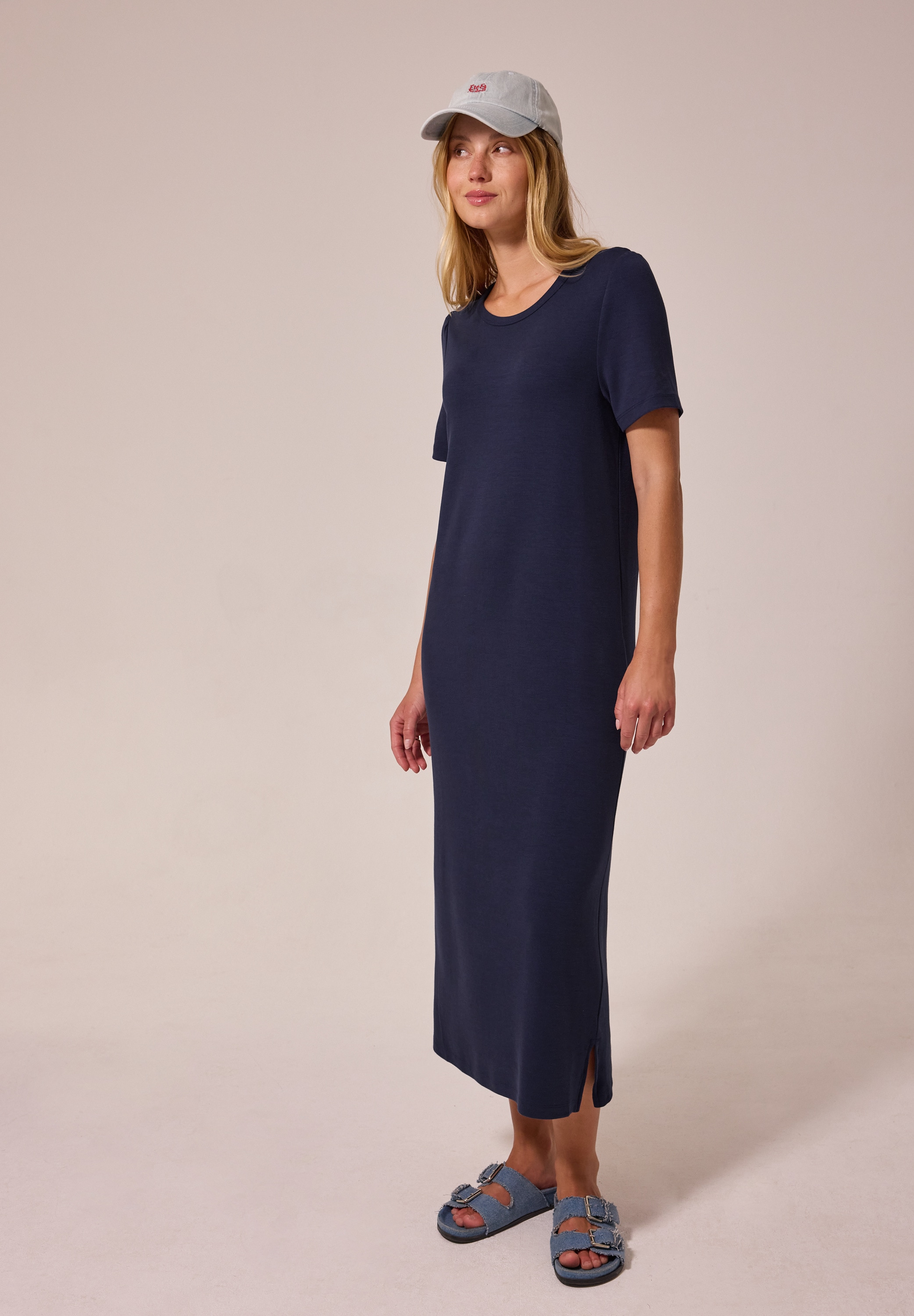 STREET ONE STUDIO Midikleid Ohne Taschen in Unifarbe