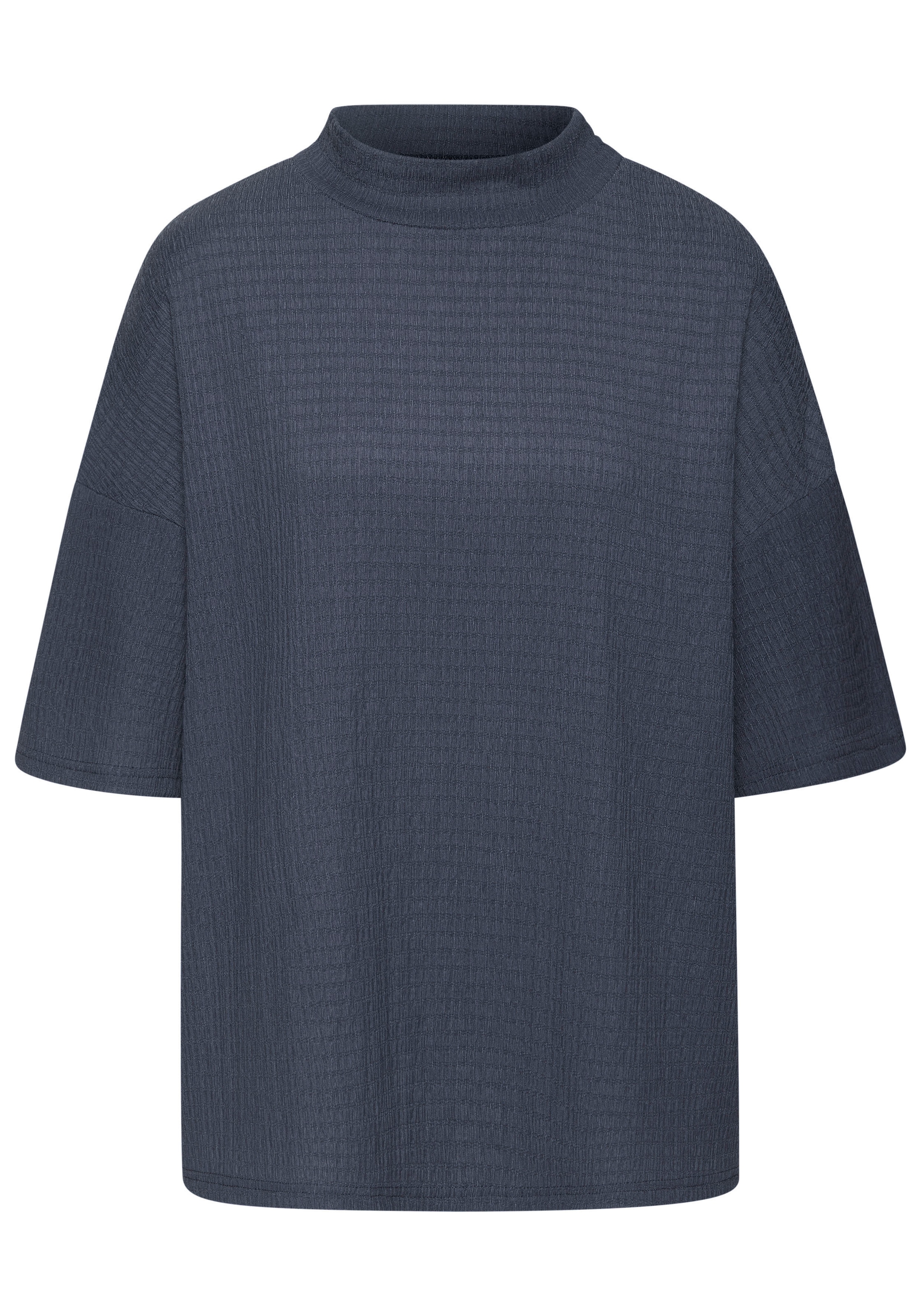 LASCANA Kurzarmshirt »mit Stehkragen«, aus bügelfreier Crêpe-Qualität