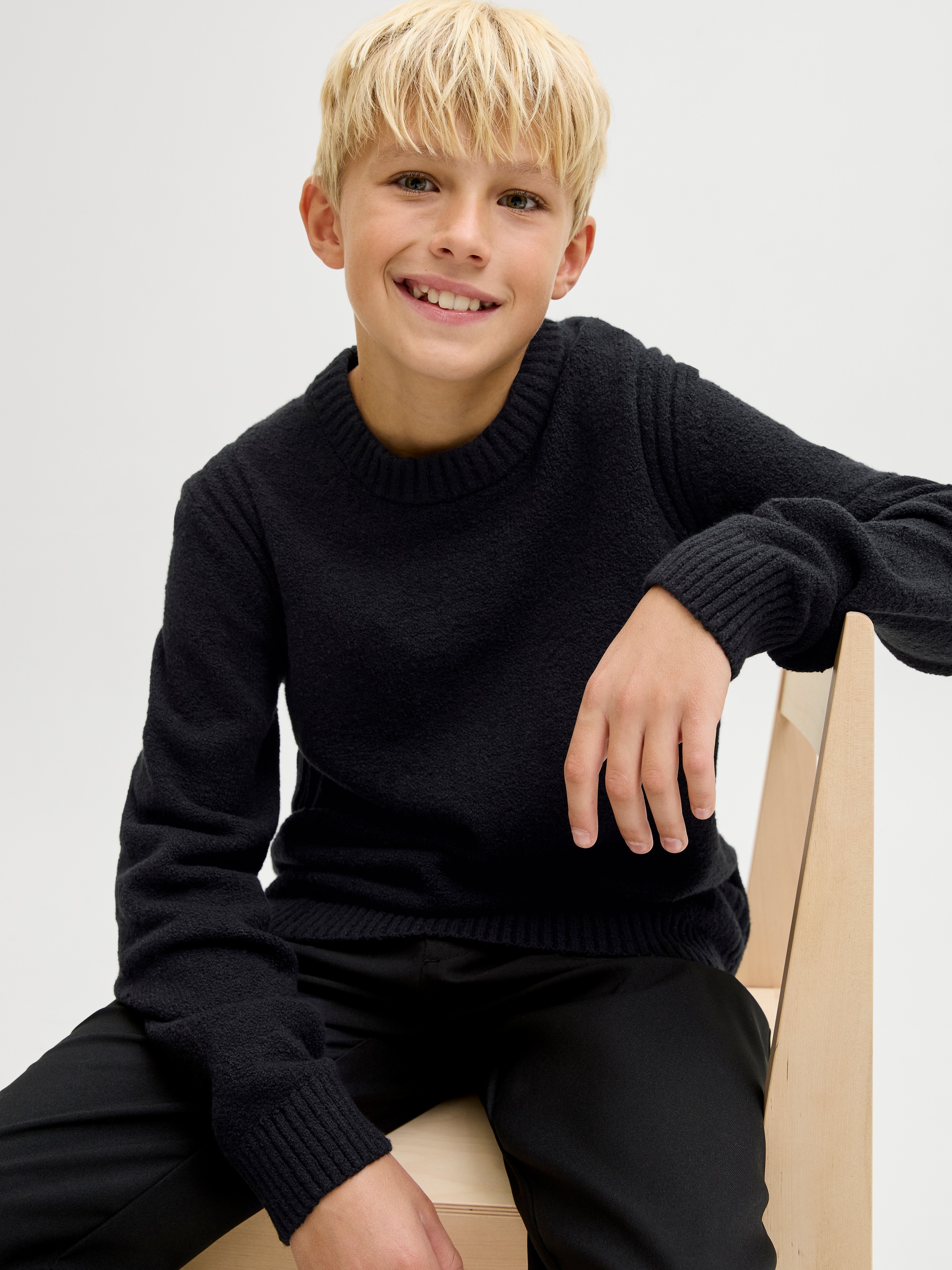 Jack & Jones Junior Rundhalspullover »JCOPOINT KNIT BOUCLE CREW NECK BF JNR«