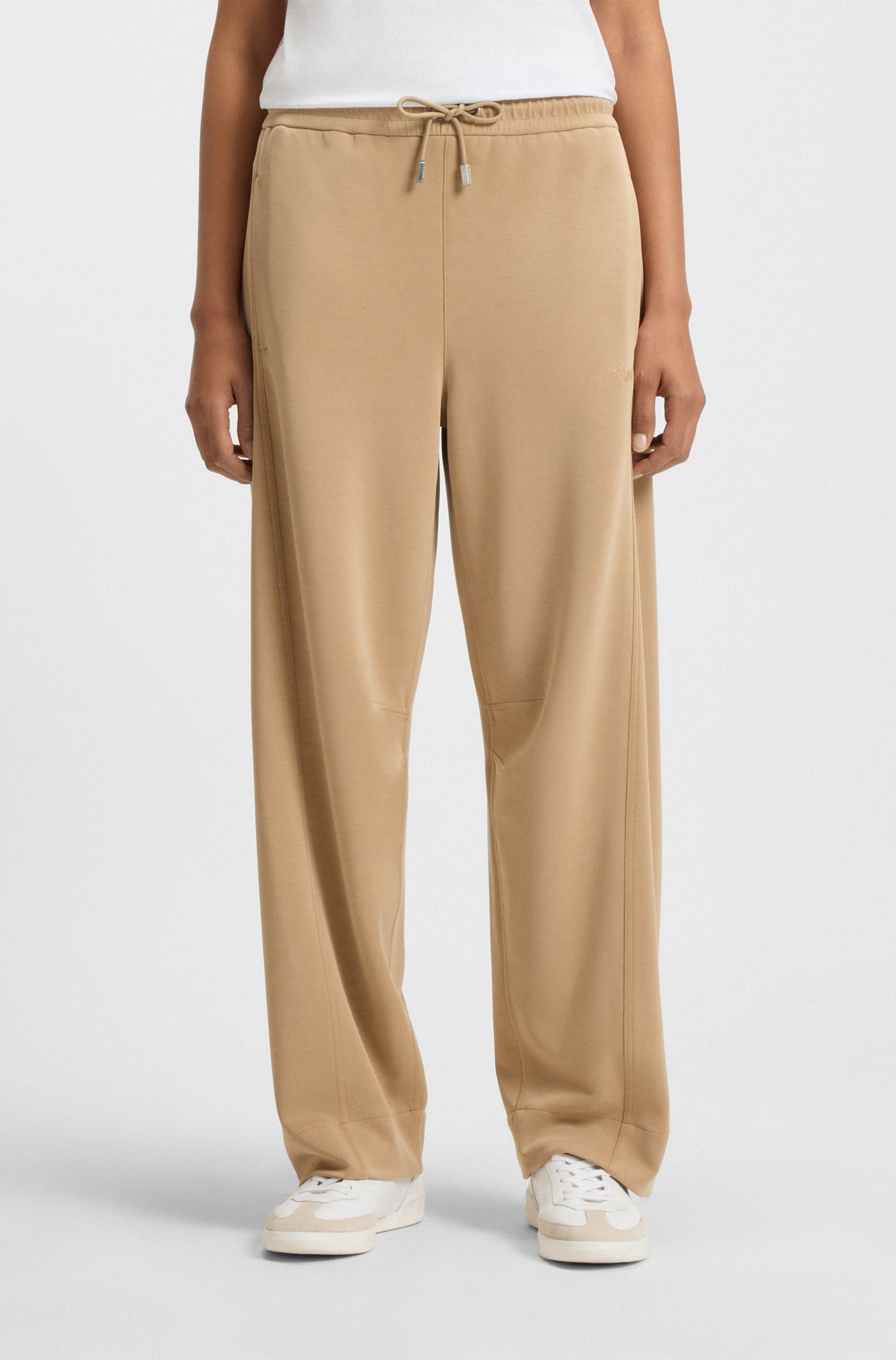BOSS ORANGE Stoffhose "Elijah Premium Damenmode", Balloon Shape, Cupro Mate günstig online kaufen
