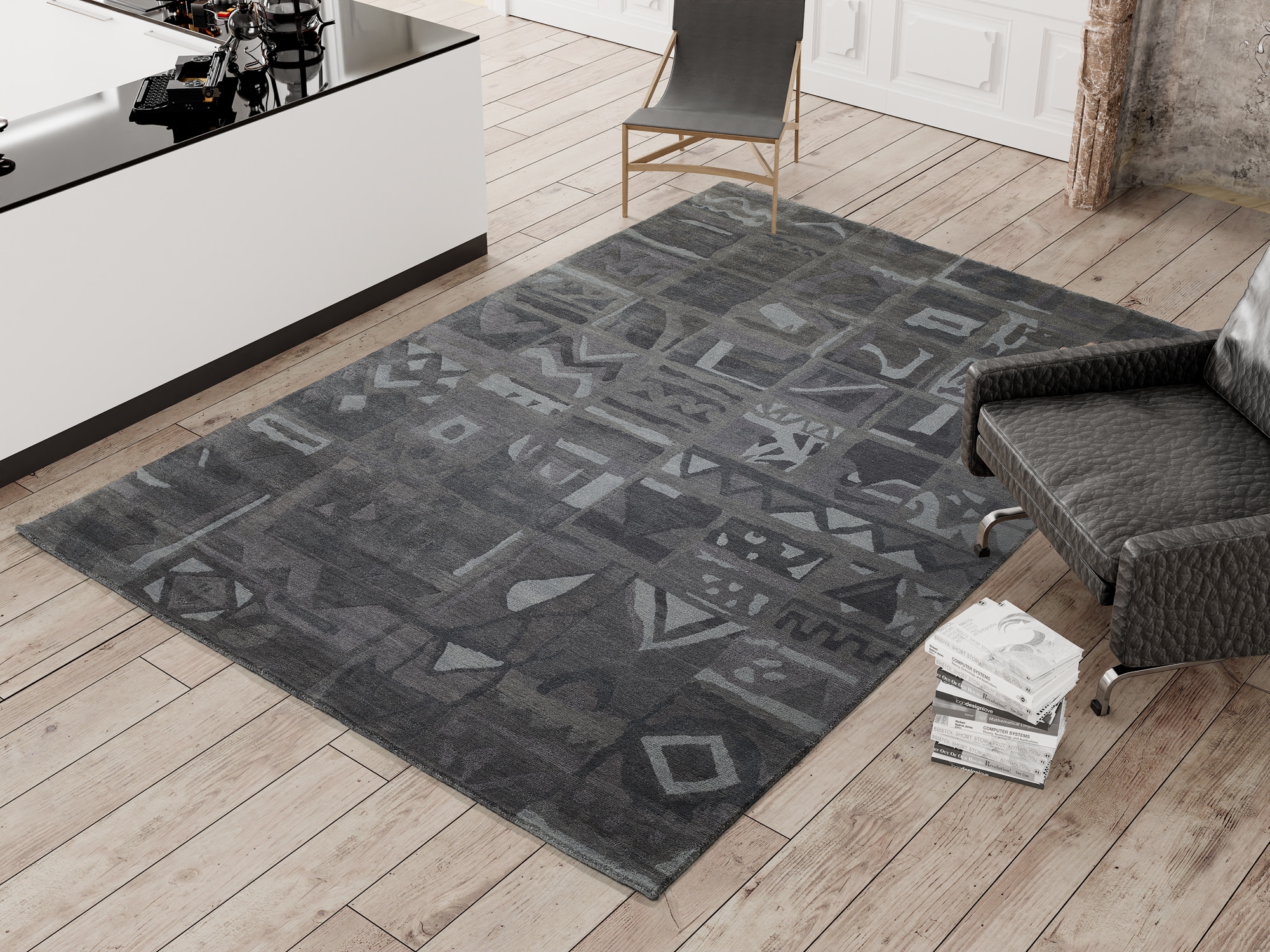 OCI DIE TEPPICHMARKE "AWARD SUNTALI" rechteckig 10 mm Höhe handgeknüpft, echter Design Teppich aus Nepal. 100% Naturfaser