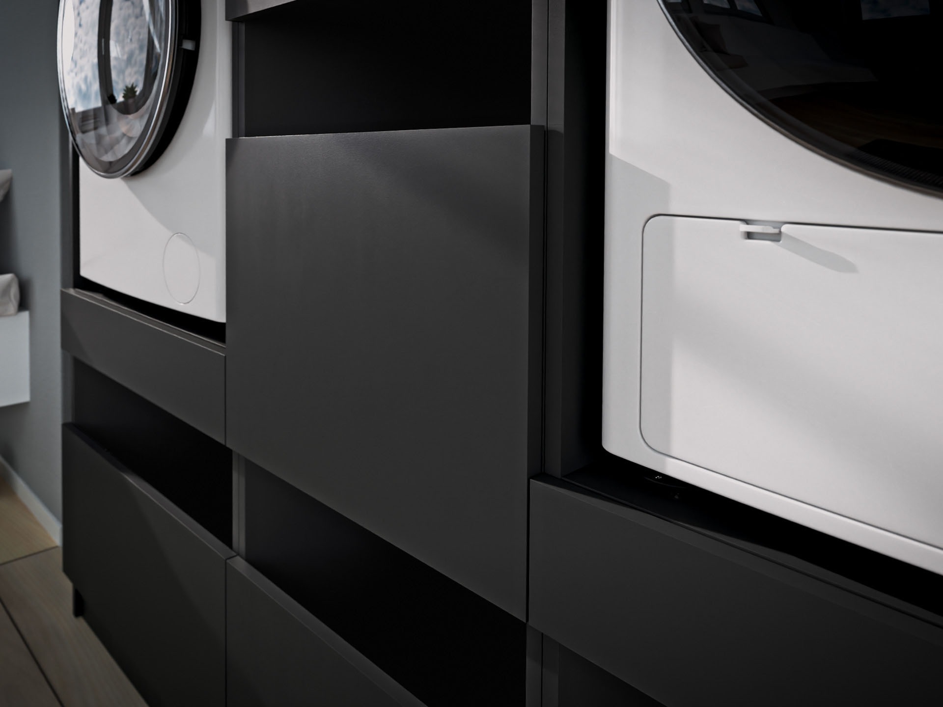 BASIC by Balculina Mehrzweckschrank-Set »Washhome B/T/H 186x68x200 cm« 3 Stk. tlg.