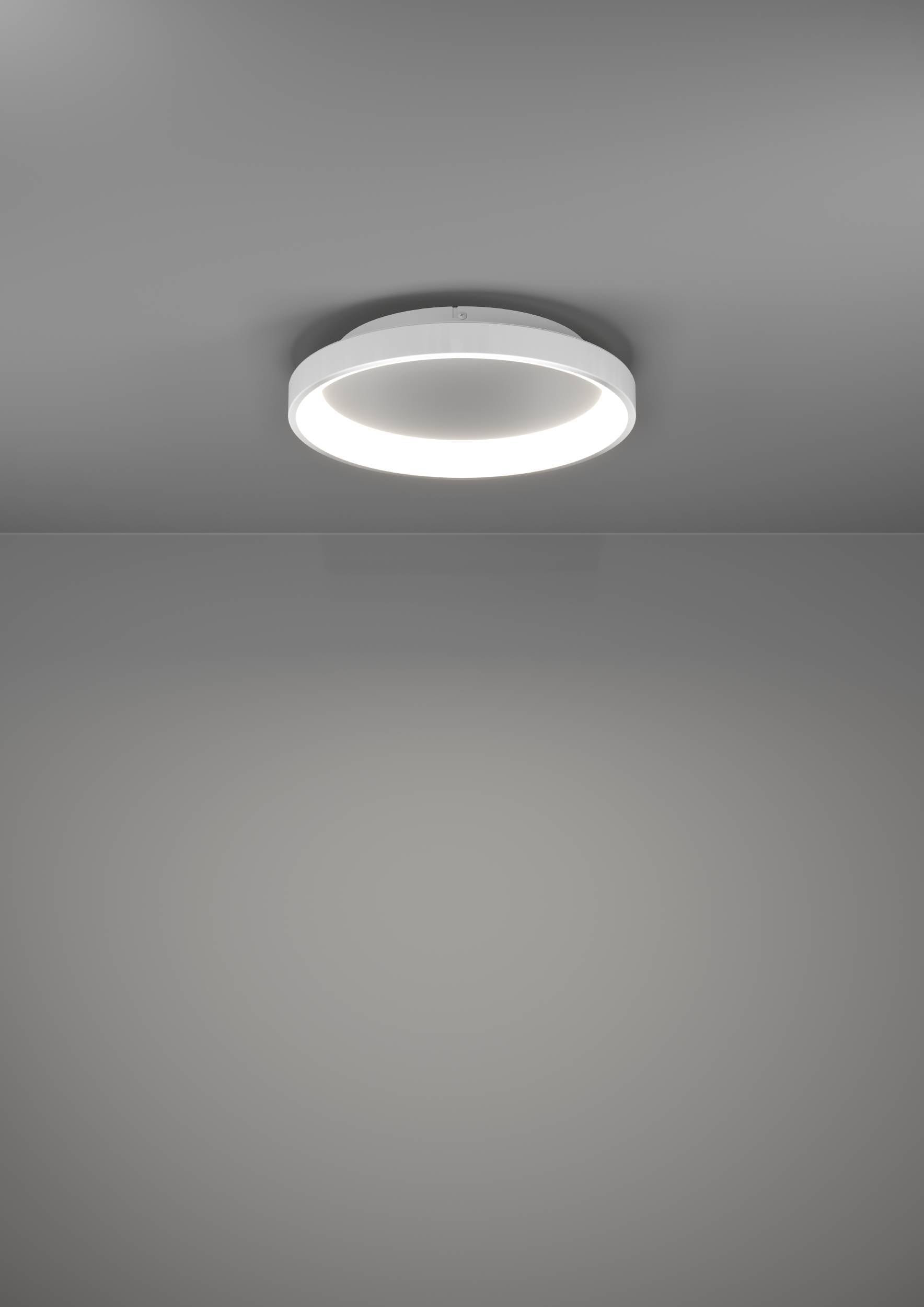 EGLO Deckenleuchte »Loretello Deckenlampe, Wohnzimmerlampe, Metall und Kunststoff, Lampe« LED-Modul 1 Stk. Kaltweiß | Neutralweiß | Warmweiß Wand-/Deckenleuchte - H7,5 x Ø35 cm - weiß - 12W inkl.