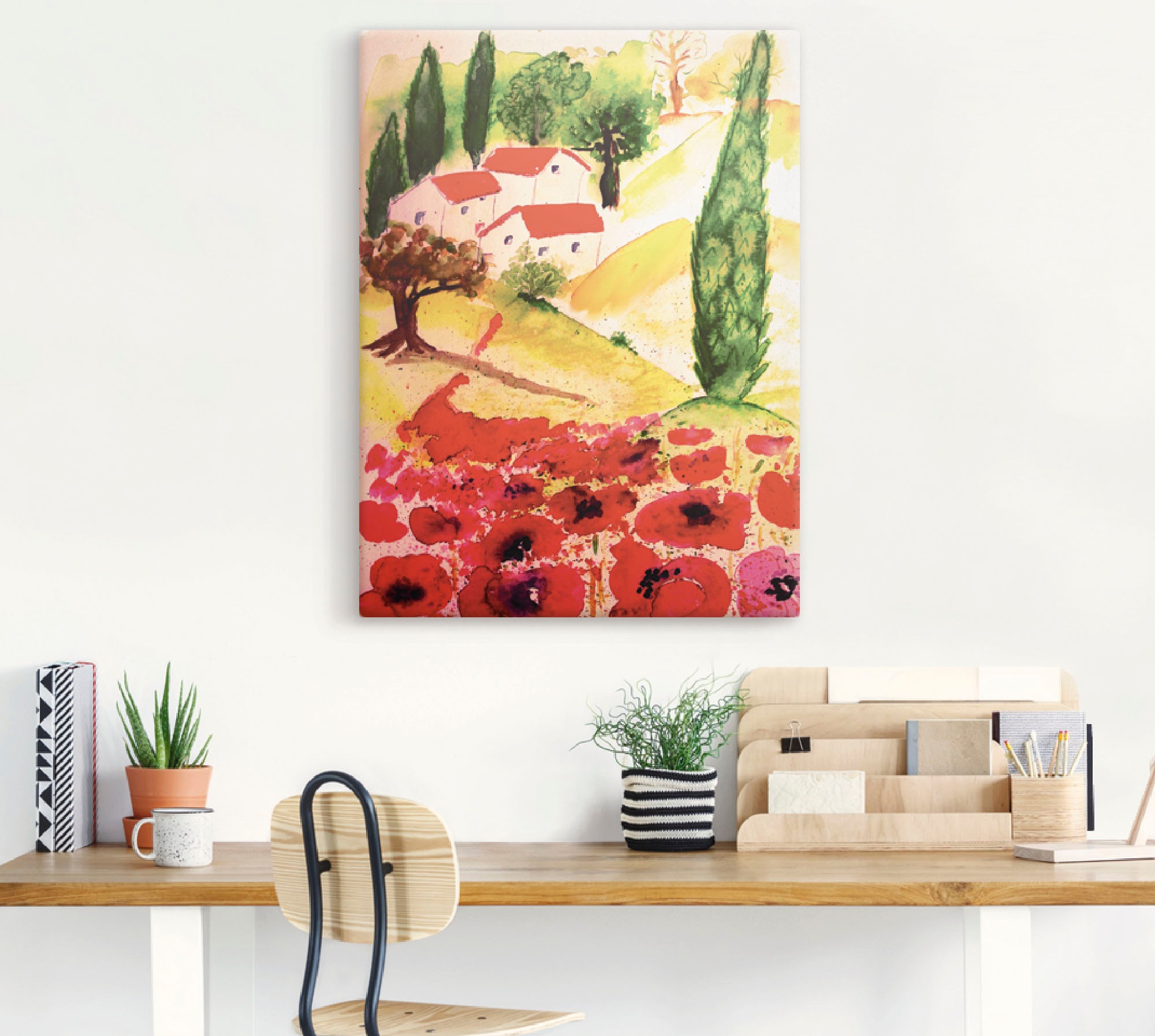 Artland Leinwandbild »Sommer in der Toskana«, Europa, (1 St.), auf Keilrahmen gespannt