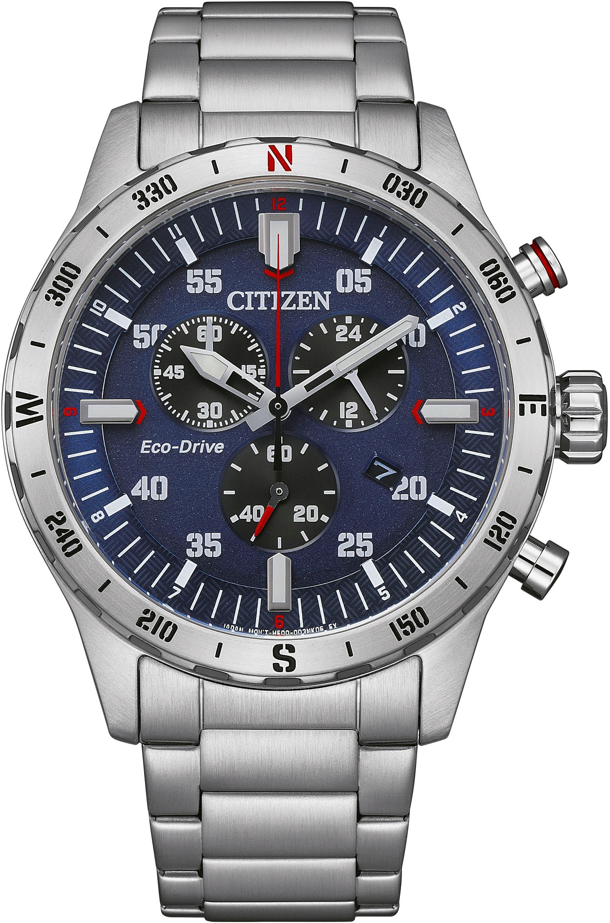 Citizen Chronograph »AT2520-89L«, Armbanduhr, Herrenuhr, Solar, Stoppfunktion, Edelstahlarmband