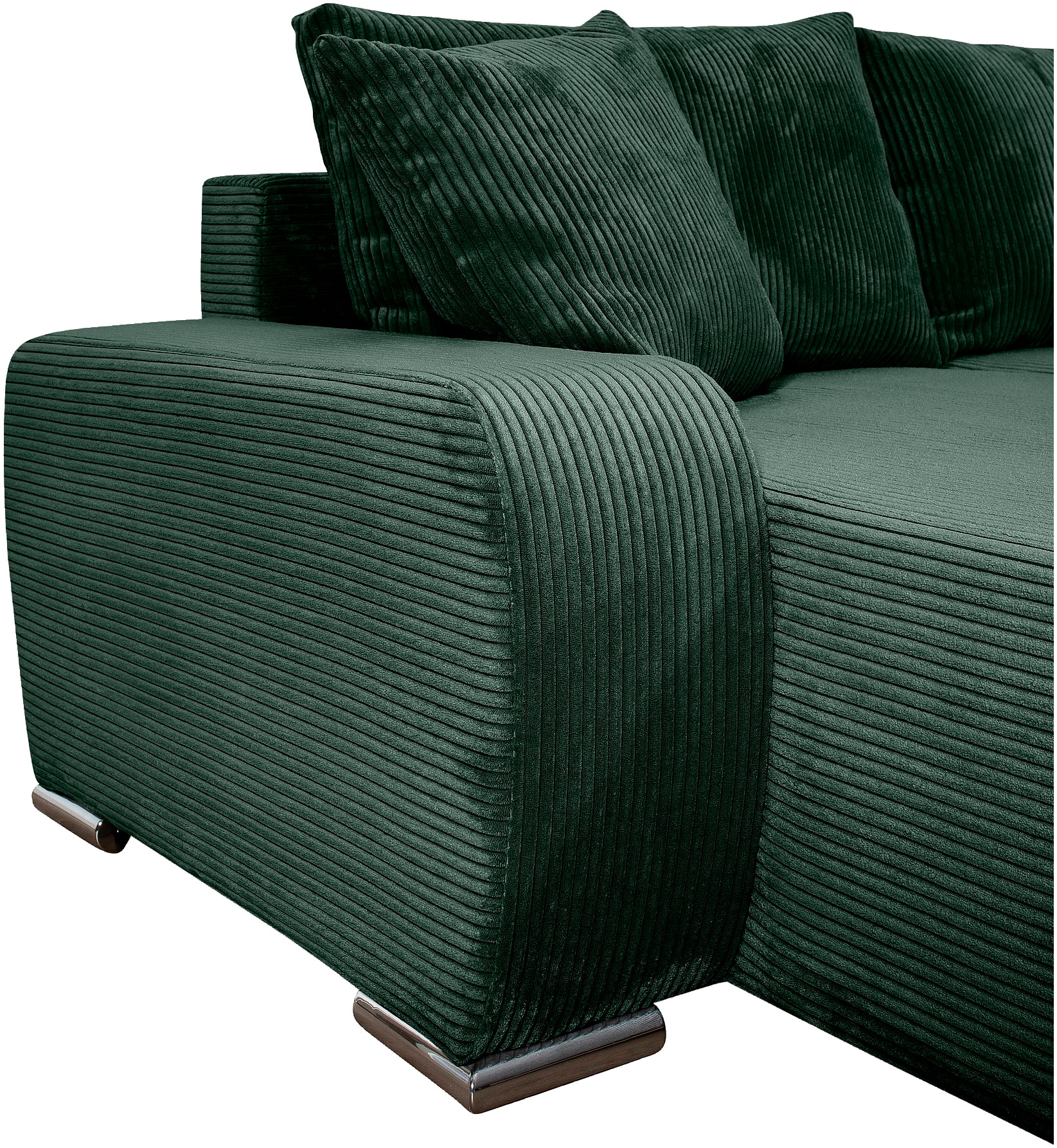 COLLECTION AB Wohnlandschaft »Paola U-Form«, mit Schlaffunktion, Stauraum, Zierkissen und Bonnellfederkern, Cord
