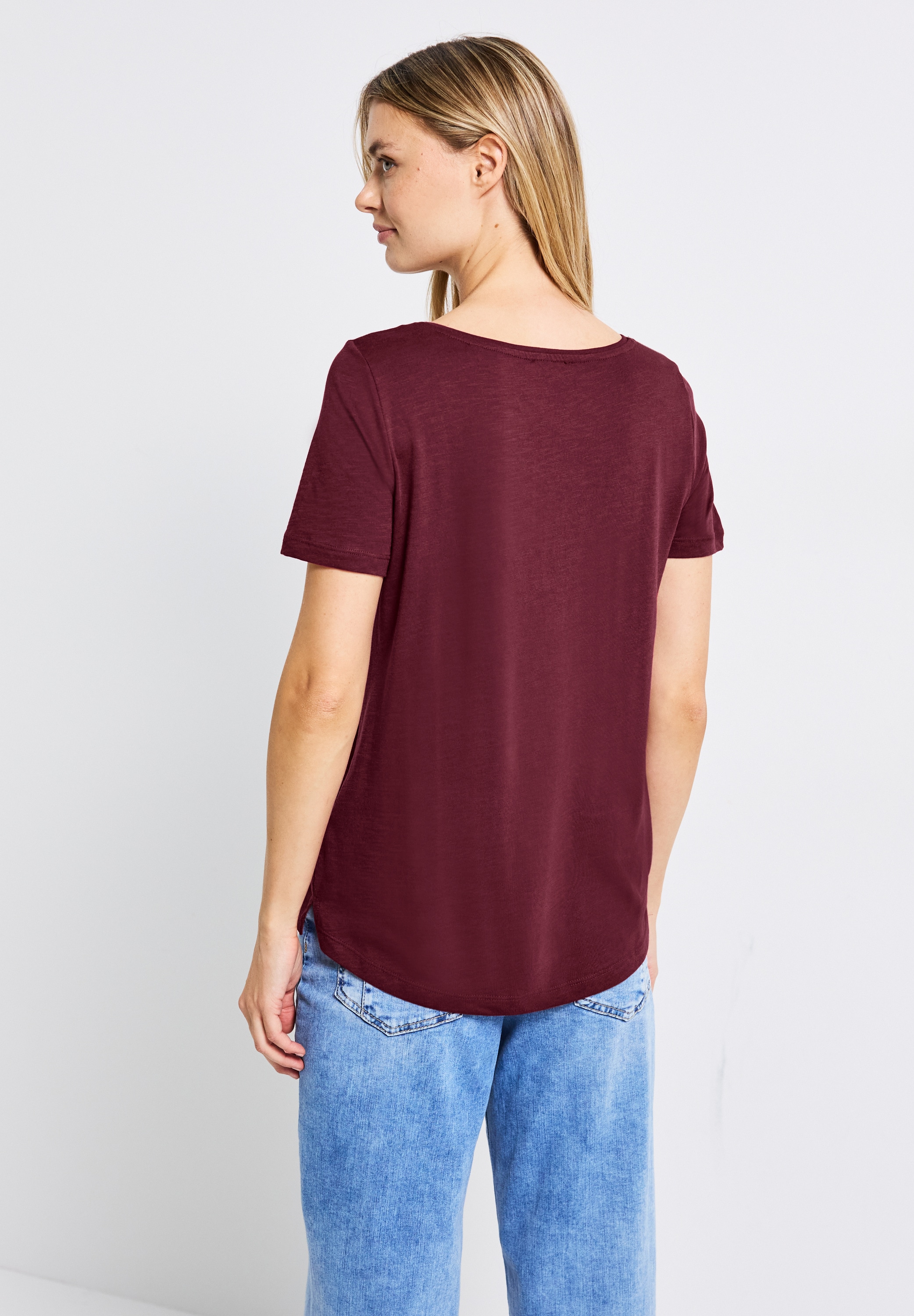 STREET ONE V-Shirt, im soften Baumwoll-Mix