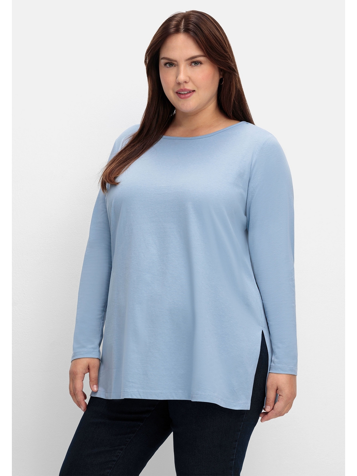 Sheego Longshirt für bestellen mit hohen BAUR | Seitenschlitzen Größen«, »Große