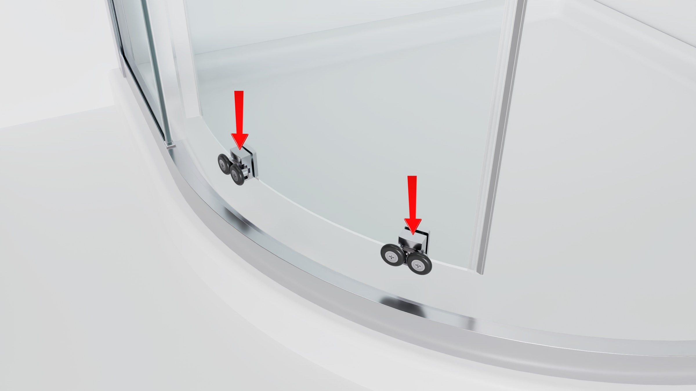 welltime Runddusche Der Klassiker mit verbessertem Rahmen und neuem Rollensystem