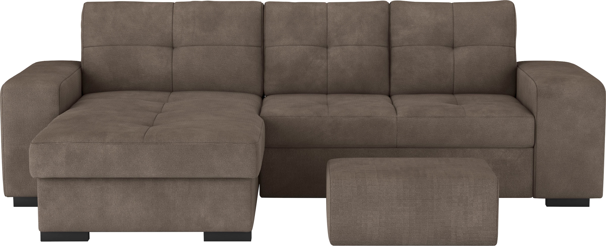 COTTA Ecksofa »Mattina L-Form«, inkl. Hocker, wahlweise mit Bettfunktion und Bettkasten