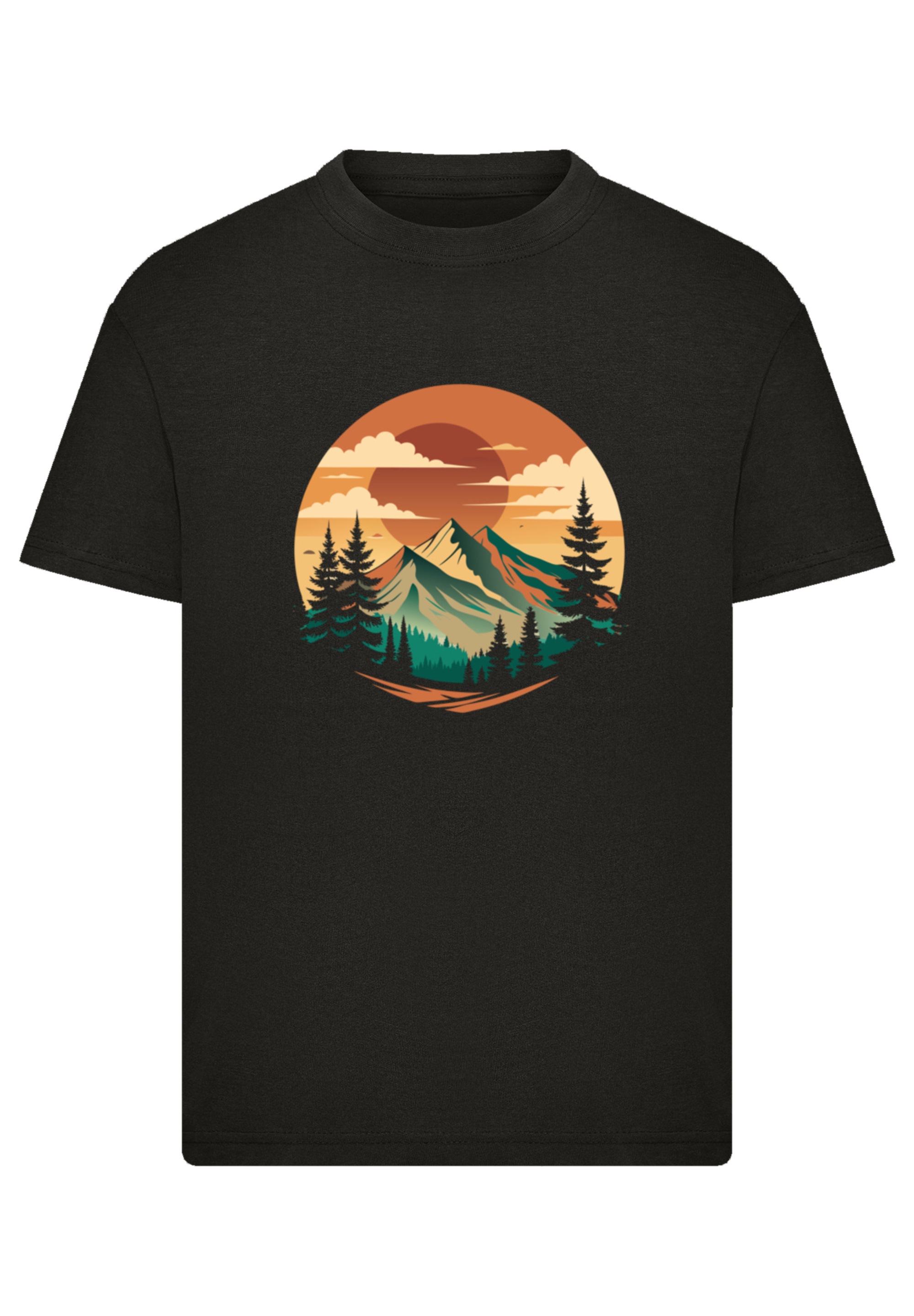 F4NT4STIC T-Shirt »Sonnenuntergang Berglandschaft«, Premium Qualität