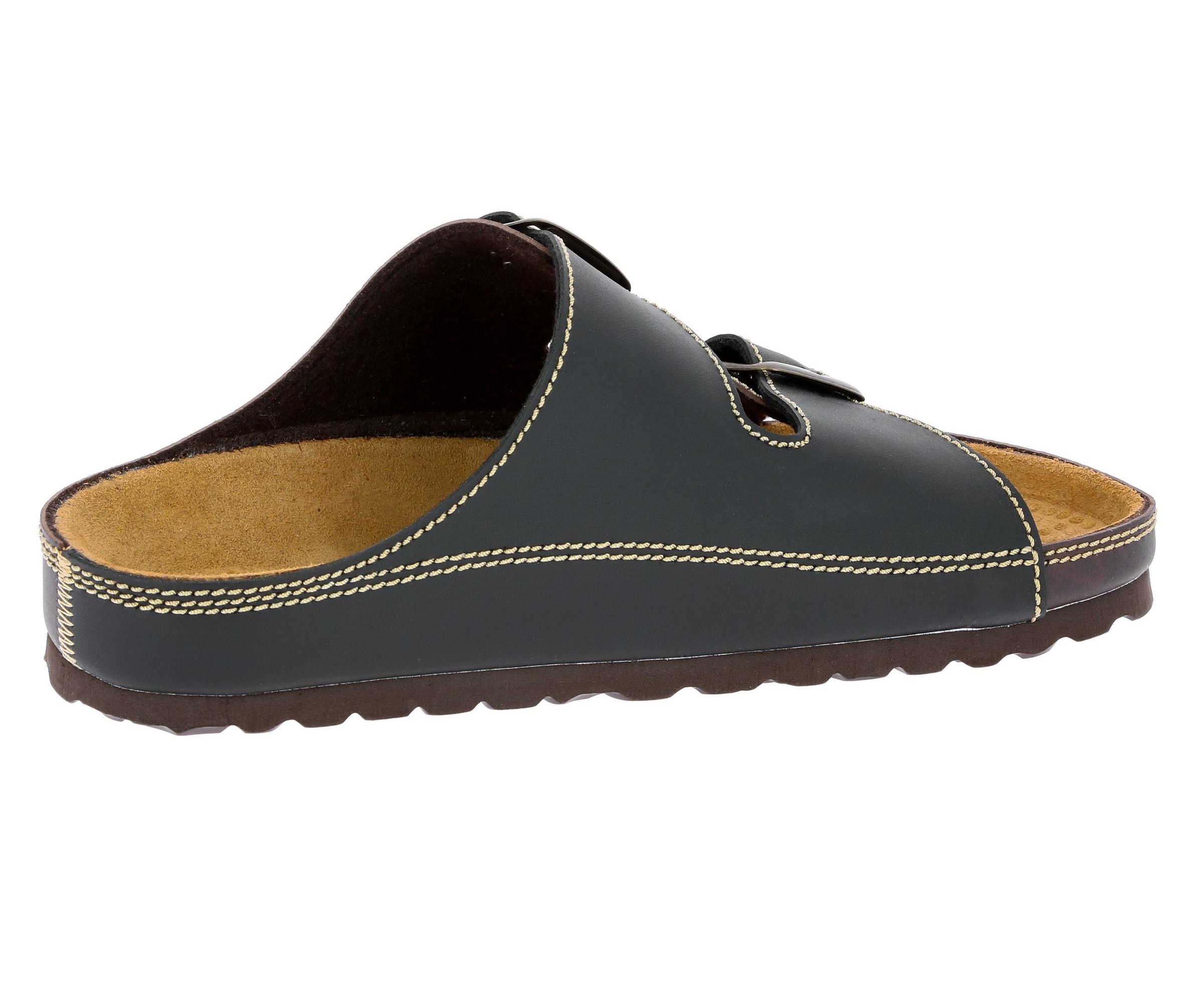 Pantolette LICO "Pantolette Natural Man", Herren, Gr. 44, braun, Synthetik, Schuhe Pantolette 3