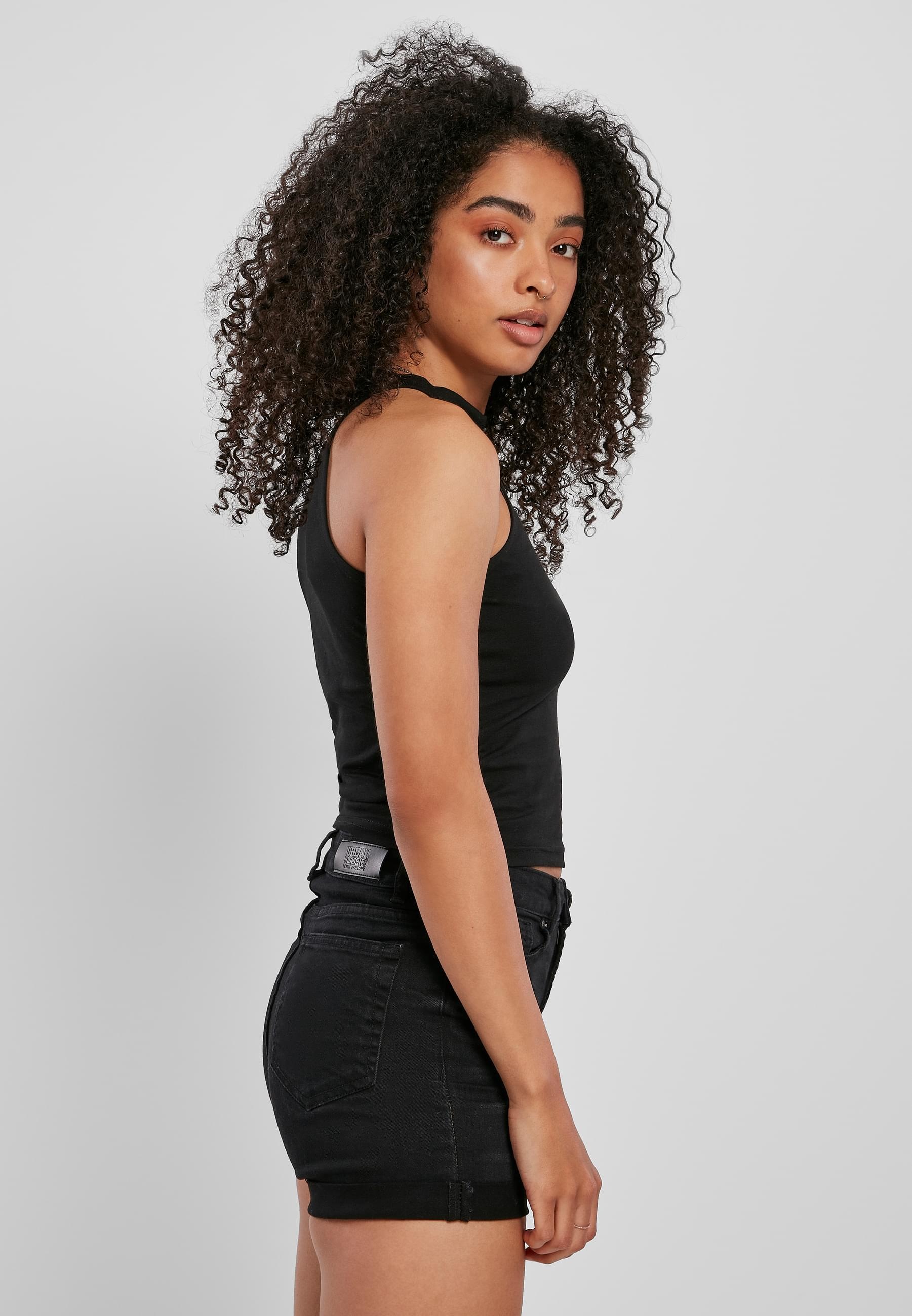 MisterTee Muskelshirt »MisterTee Damen Ladies Dragon Turtleneck Short Top«, (1 tlg.)