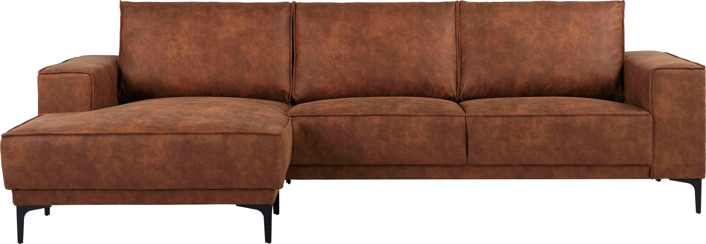 Places of Style Ecksofa "Polsterecke Oland, Struktur, Flachgewebe, Luxus-Mi günstig online kaufen