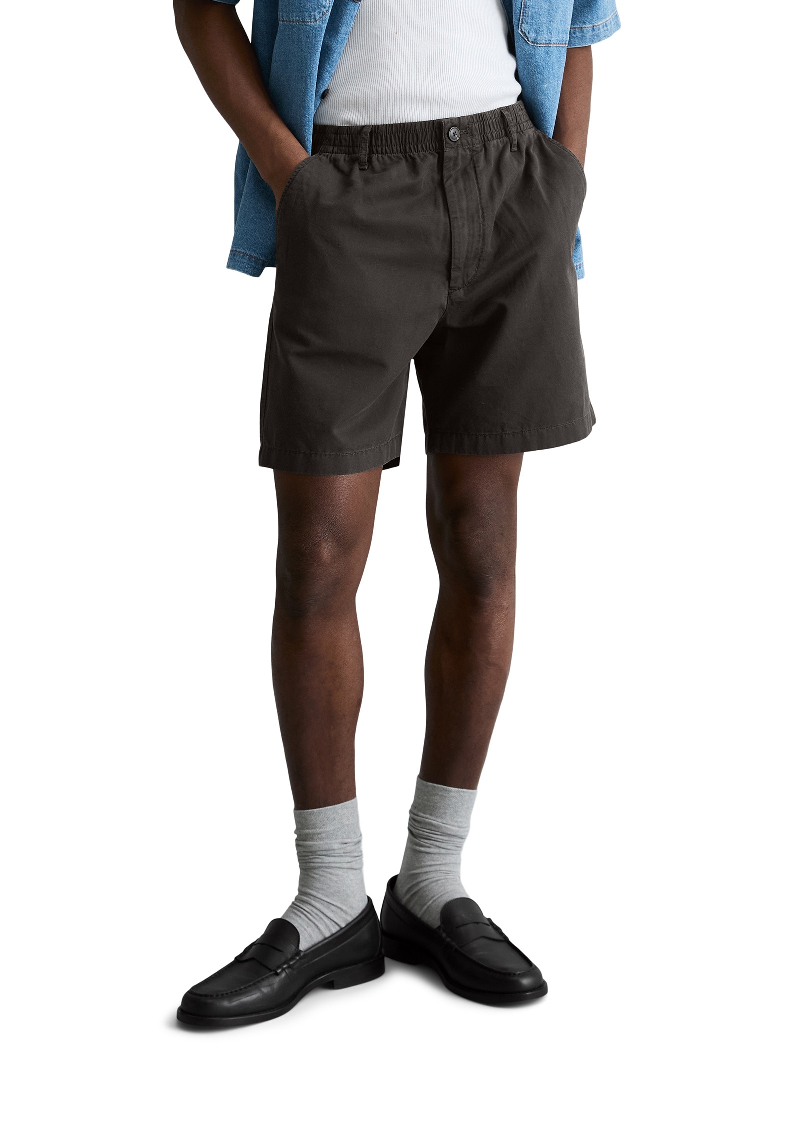 Marc OPolo DENIM Shorts "aus Bio-Baumwolle und Leinen" günstig online kaufen