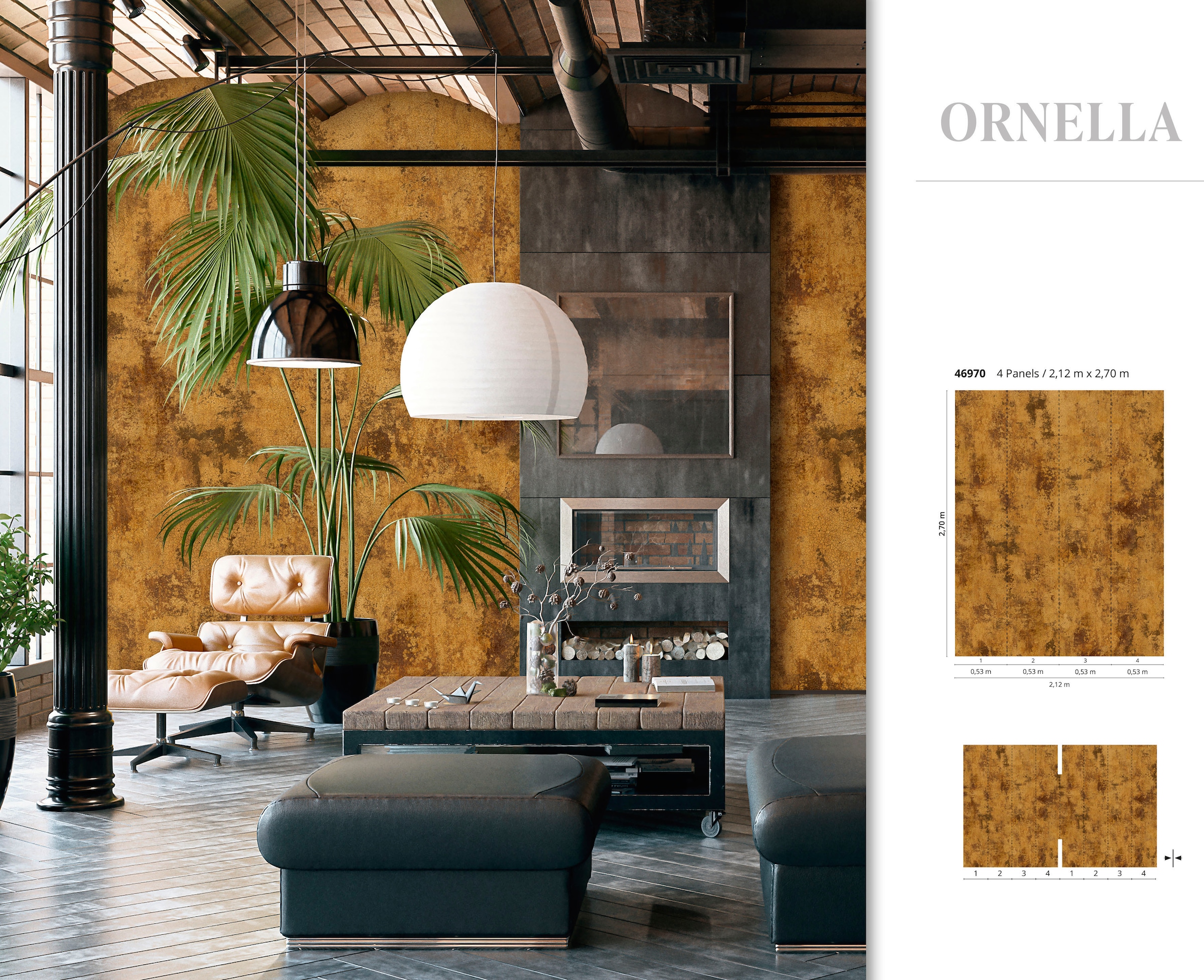 Marburg Fototapete »Ornella«, matt, moderne Tapete für Wohnzimmer Schlafzimmer Küche