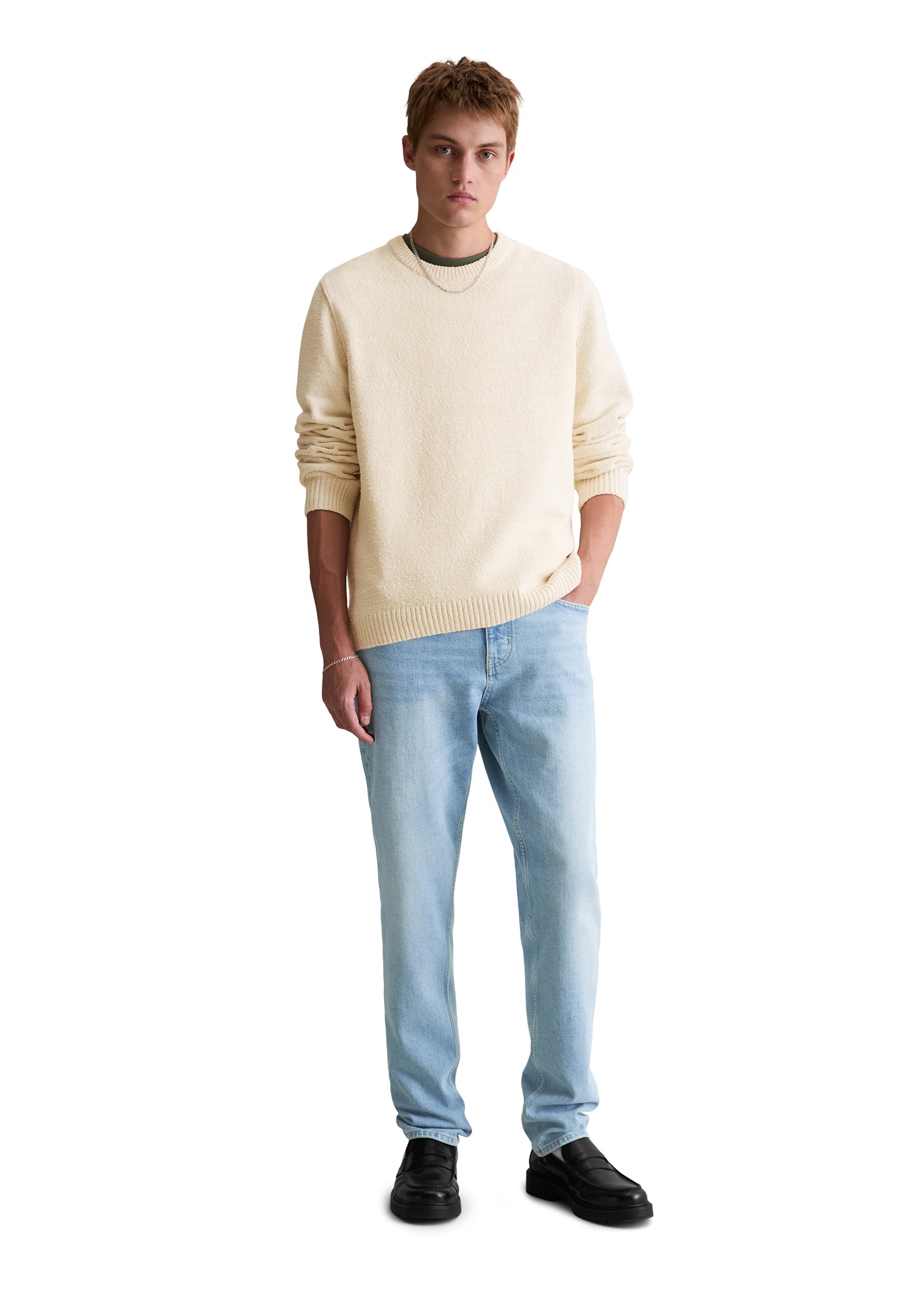 Marc O'Polo DENIM Rundhalspullover »aus Bio-Baumwoll-Bouclé«