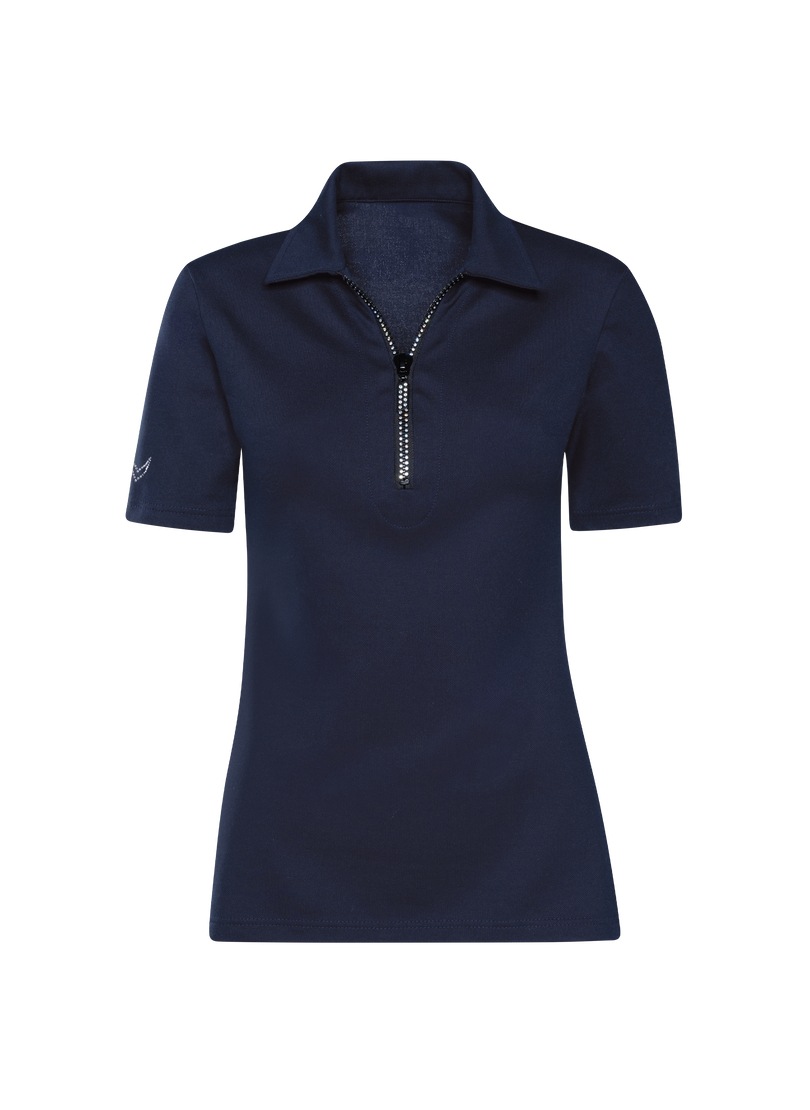 Trigema Poloshirt "TRIGEMA Slim Fit Poloshirt mit Kristallsteinen" günstig online kaufen