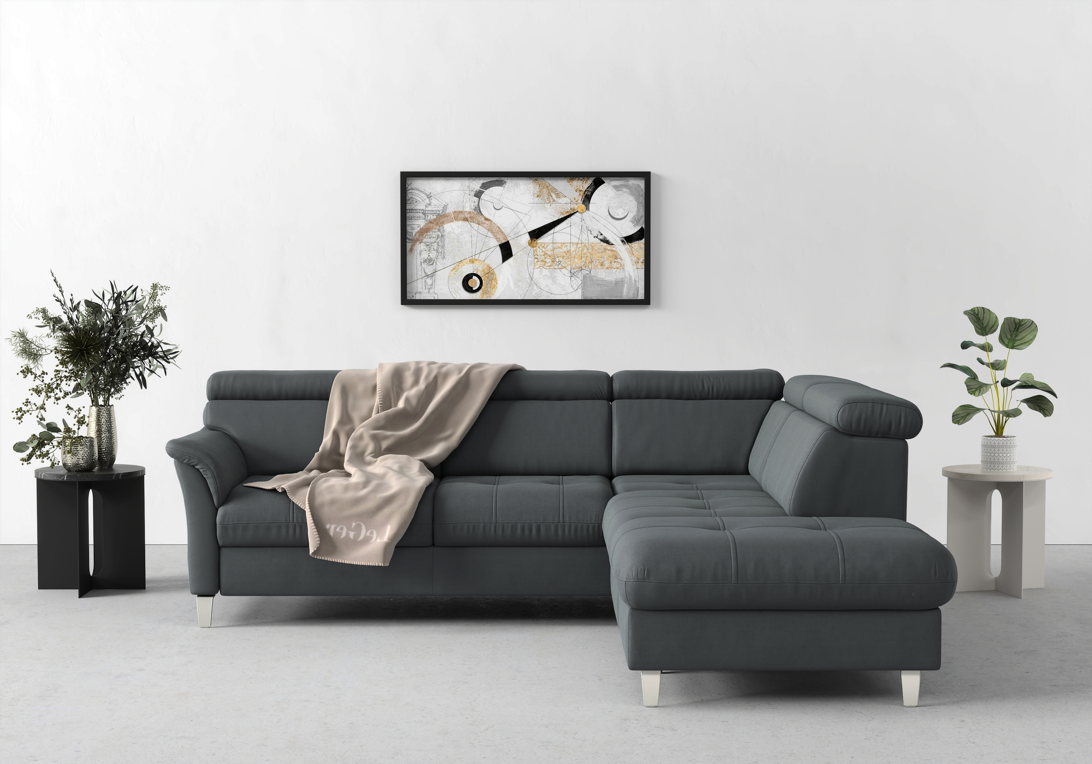 sit&more Ecksofa "Marano L-Form" inklusive Kopfteilverstellung, optional Schlaffunktion & Bettkasten