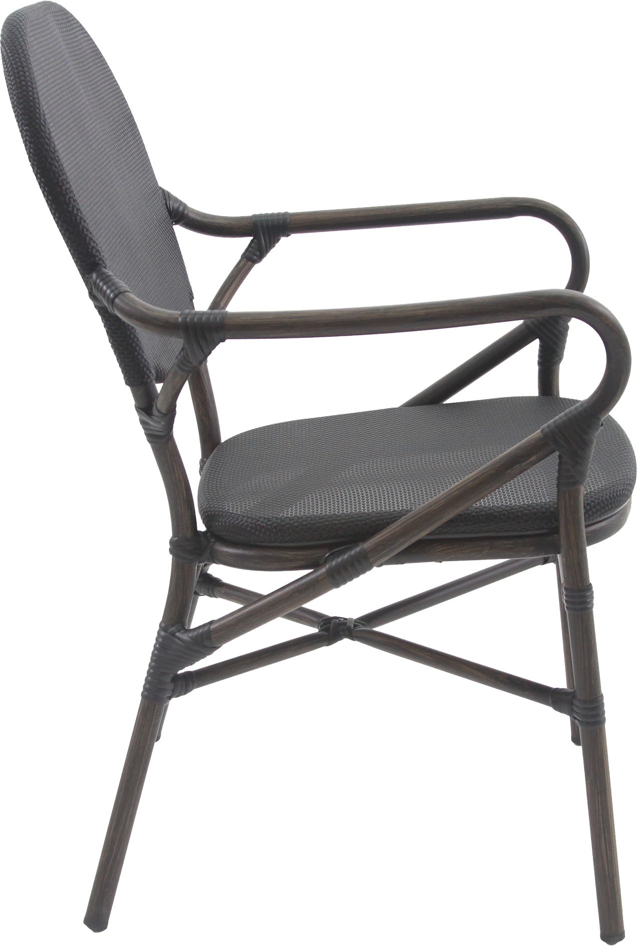 Essentials Bistrostuhl »Tango«, 1 St., Textil – Wenige, schwarz Mesh