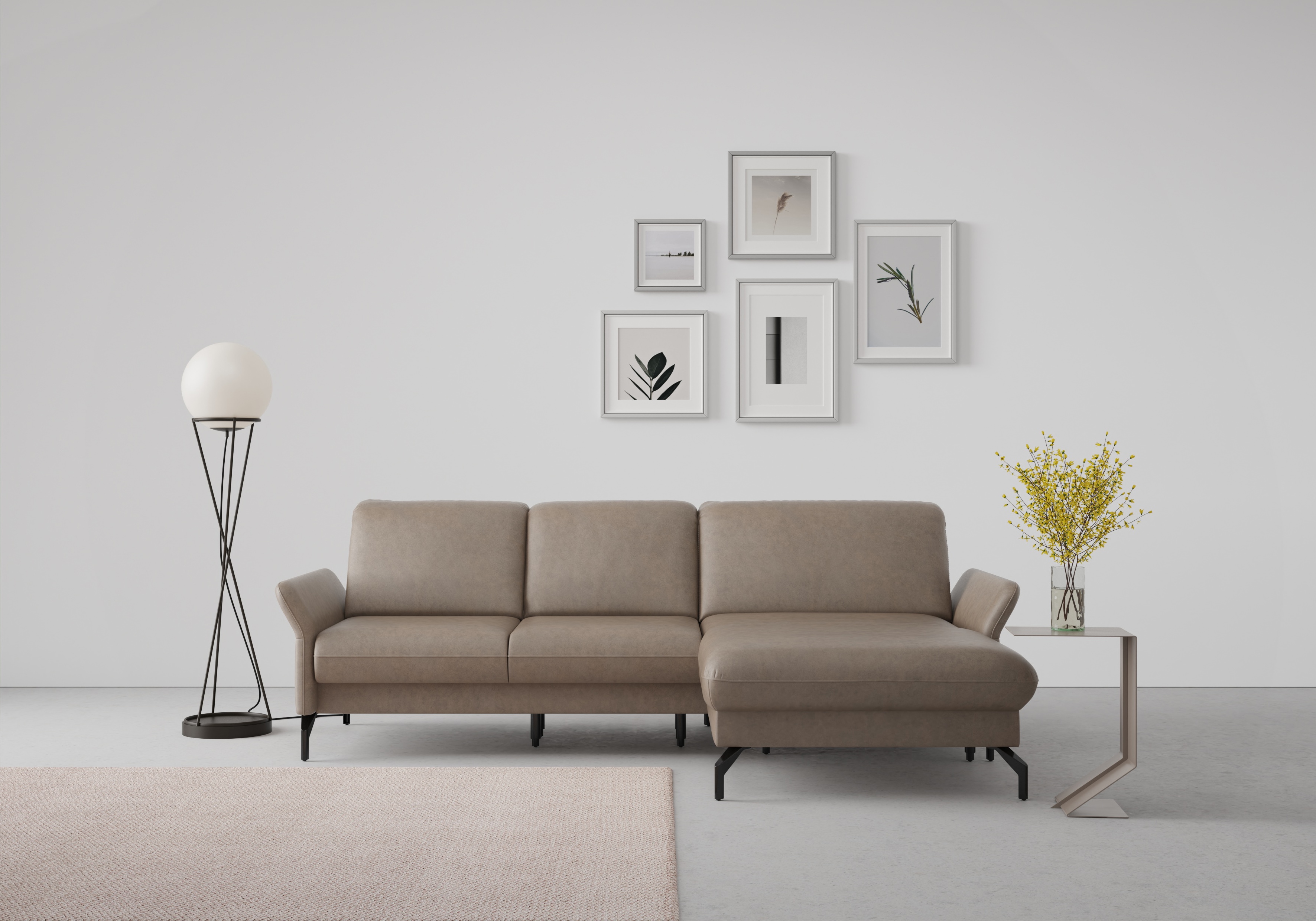 sit&more Ecksofa "Fashion L-Form" wahlweise mit Kopfteilverstellung und Vorziehsitz, motorisch
