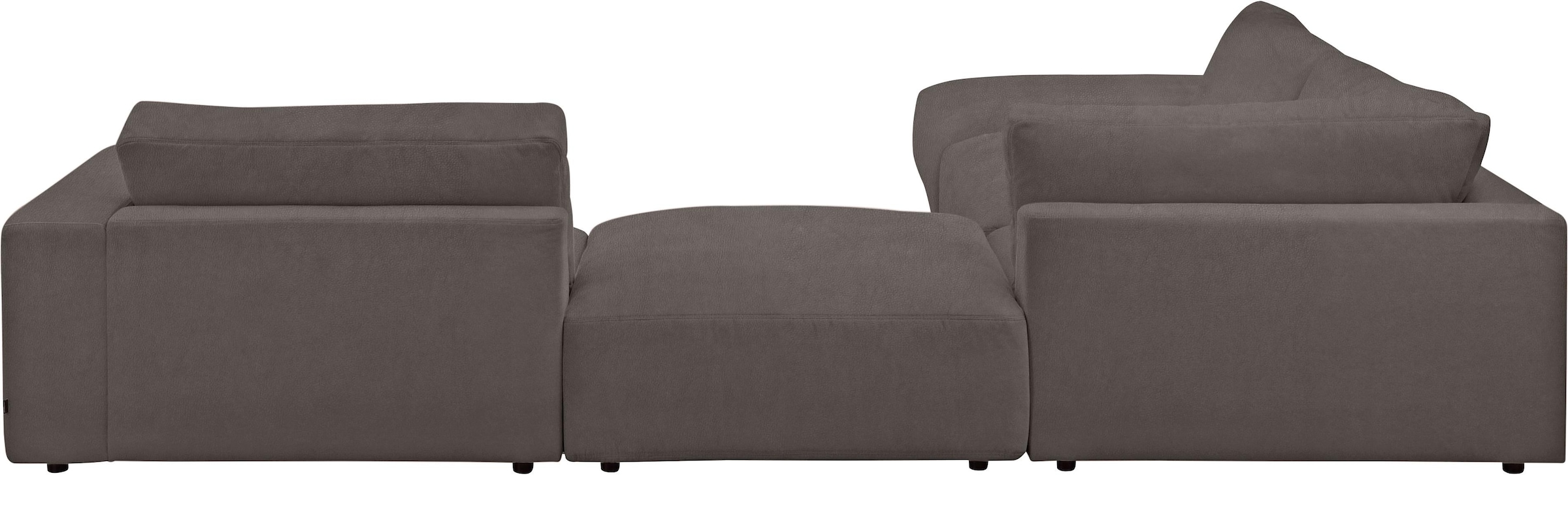 Ecksofa MUSTERRING "LUCIA L-Form", braun (fango puro), B:340cm H:81cm T:346cm, Flachgewebe FLORIS (100% Polyester);Flachgewebe VALMONT (60% Baumwolle/ 40% Leinen);Microfaser CRONA (100% Polyester), Sofas, Ecksofa, in vielen Qualitäten und 4 verschieden Nä 9