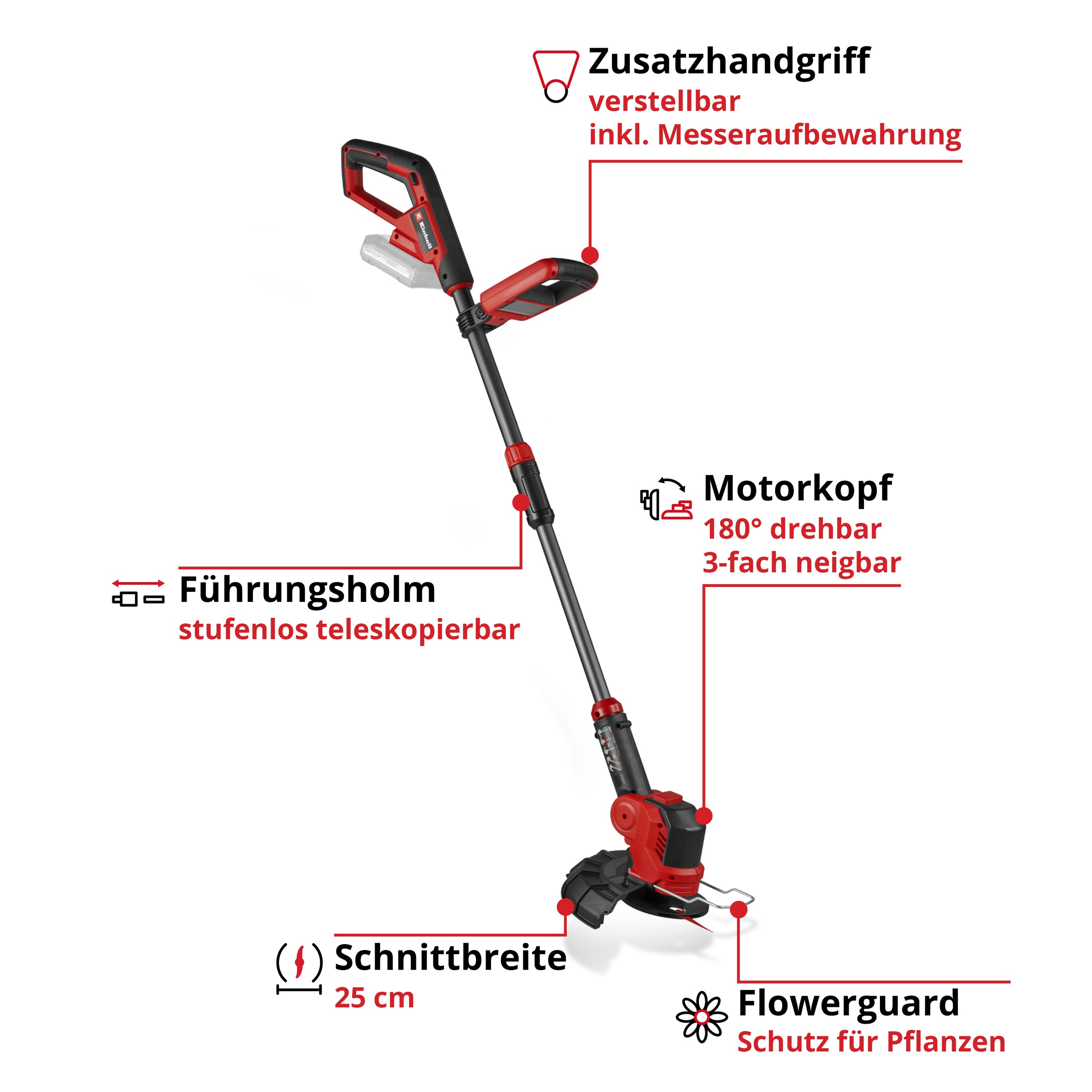 Einhell Akku-Rasentrimmer "GE-CT 18/25-1 Li-Solo", ohne Akku und Ladegerät günstig online kaufen