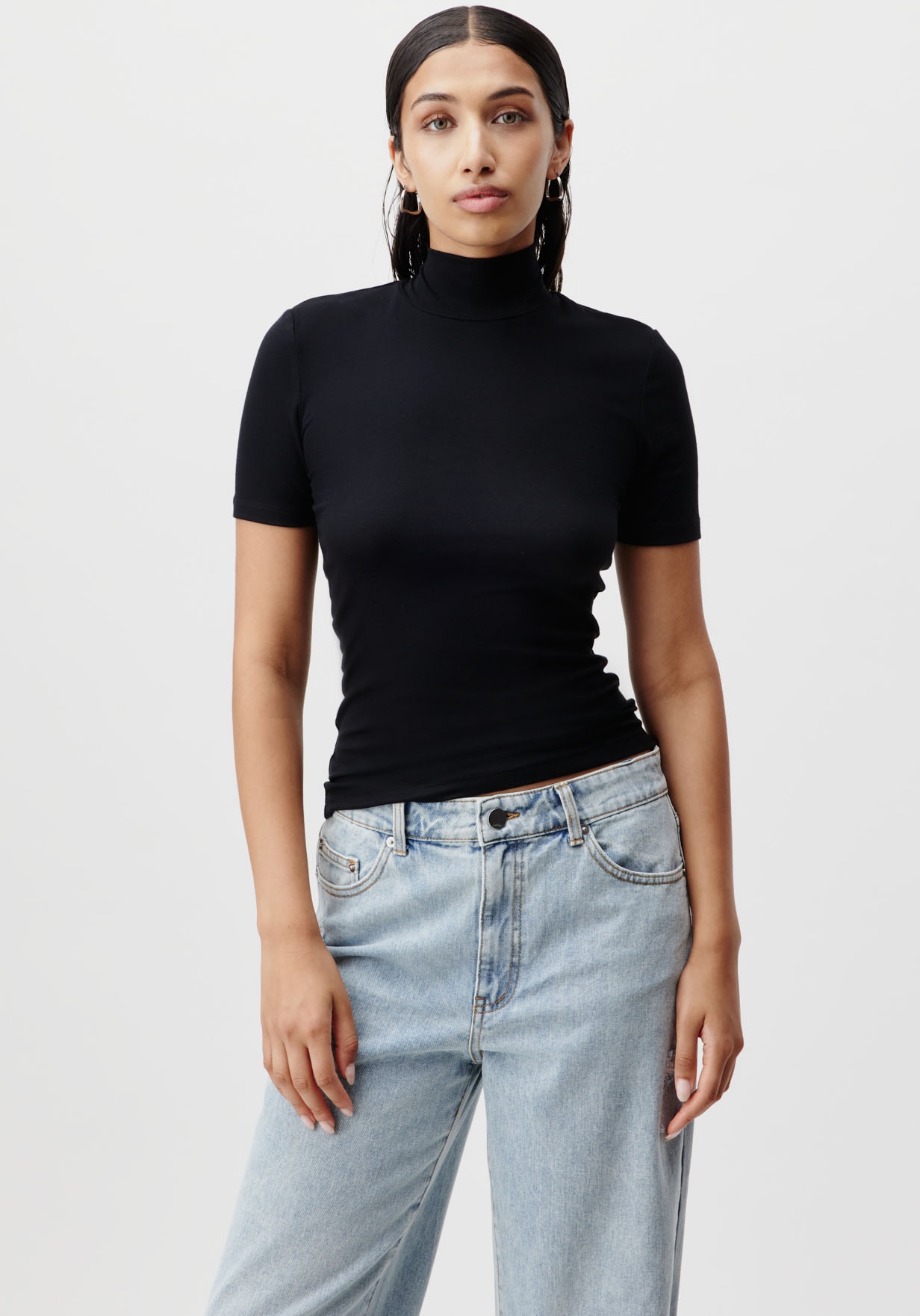 LeGer T-Shirt "Larina", figurbetont, Stehkragen günstig online kaufen