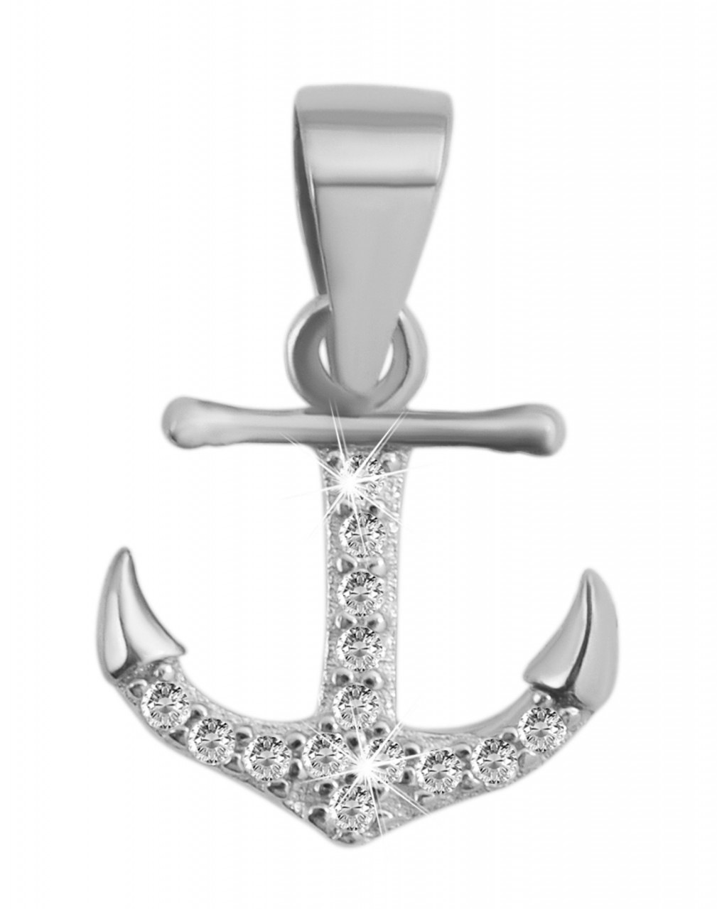 Kettenanhänger ADELIA´S "eleganter Anker Anhänger aus 925 Sterling Silber", silber, Schmuckanhänger, Damen, Silber 925 (Sterlingsilber), Kettenanhänger