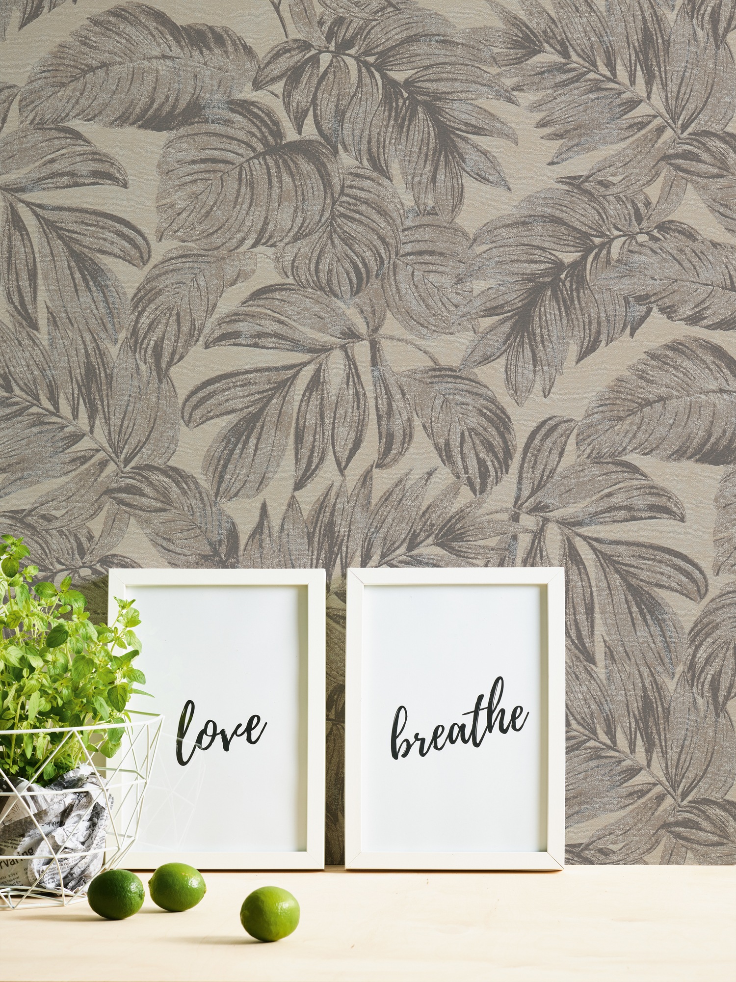 A.S. Création Vliestapete »Casual Living florale Tapete Mustertapete Blätter Blattmuster«, matt, Vliestapete Blättertapete für Schlafzimmer Küche Wohnzimmer Floral