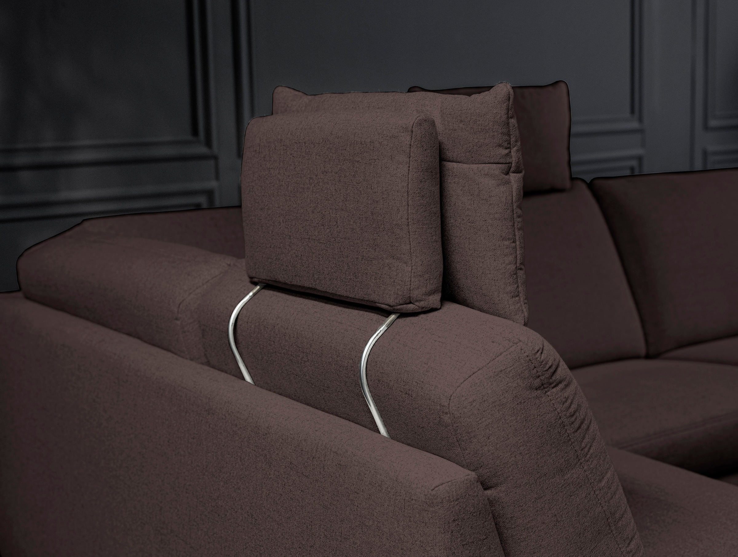 alina Ecksofa, inkl. Kopfstützen, wahlweise mit Relaxfunktion, Breite: 267 cm