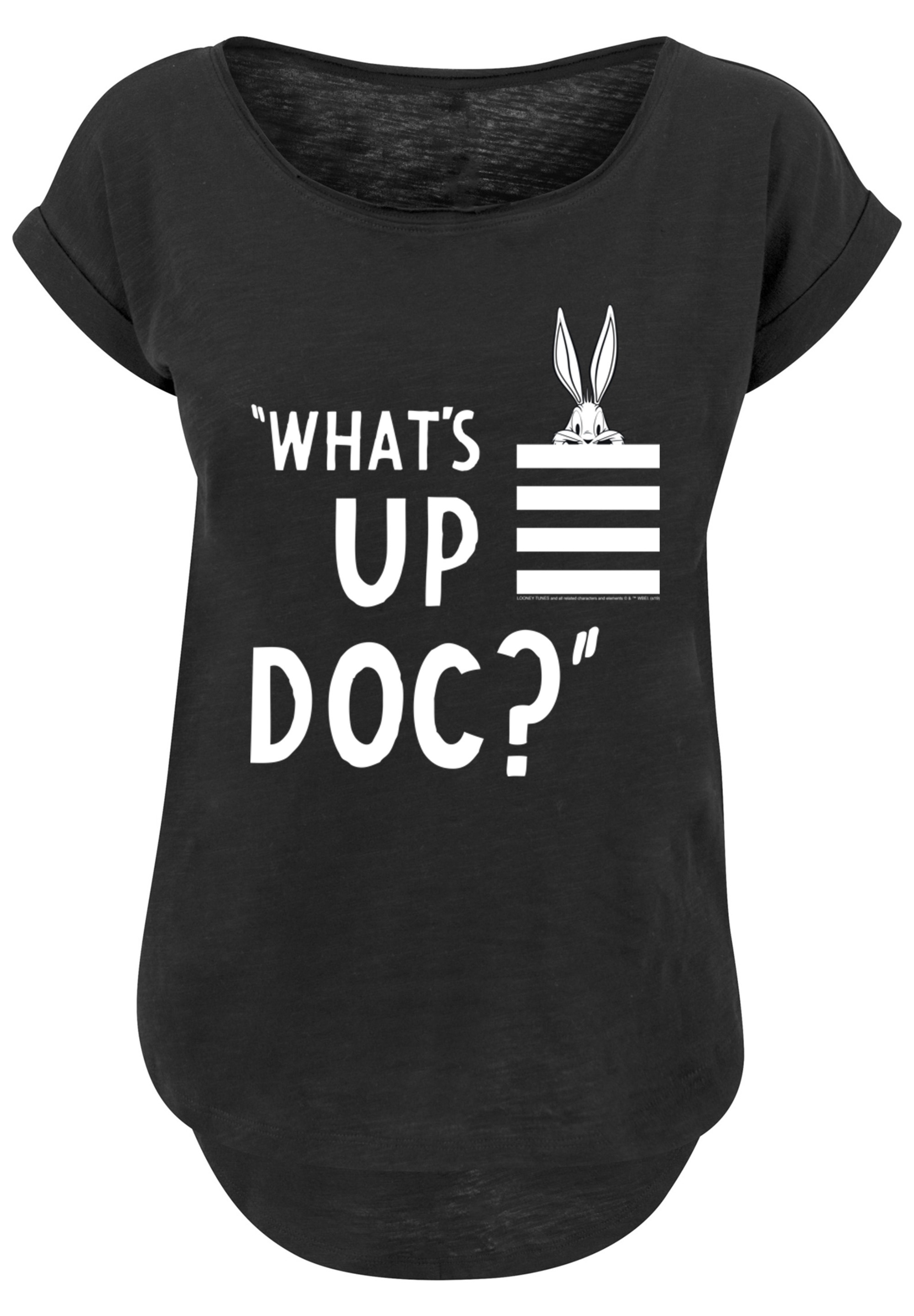 F4NT4STIC T-Shirt »Looney Tunes Bugs Bunny What's Up Doc Stripes«, Print