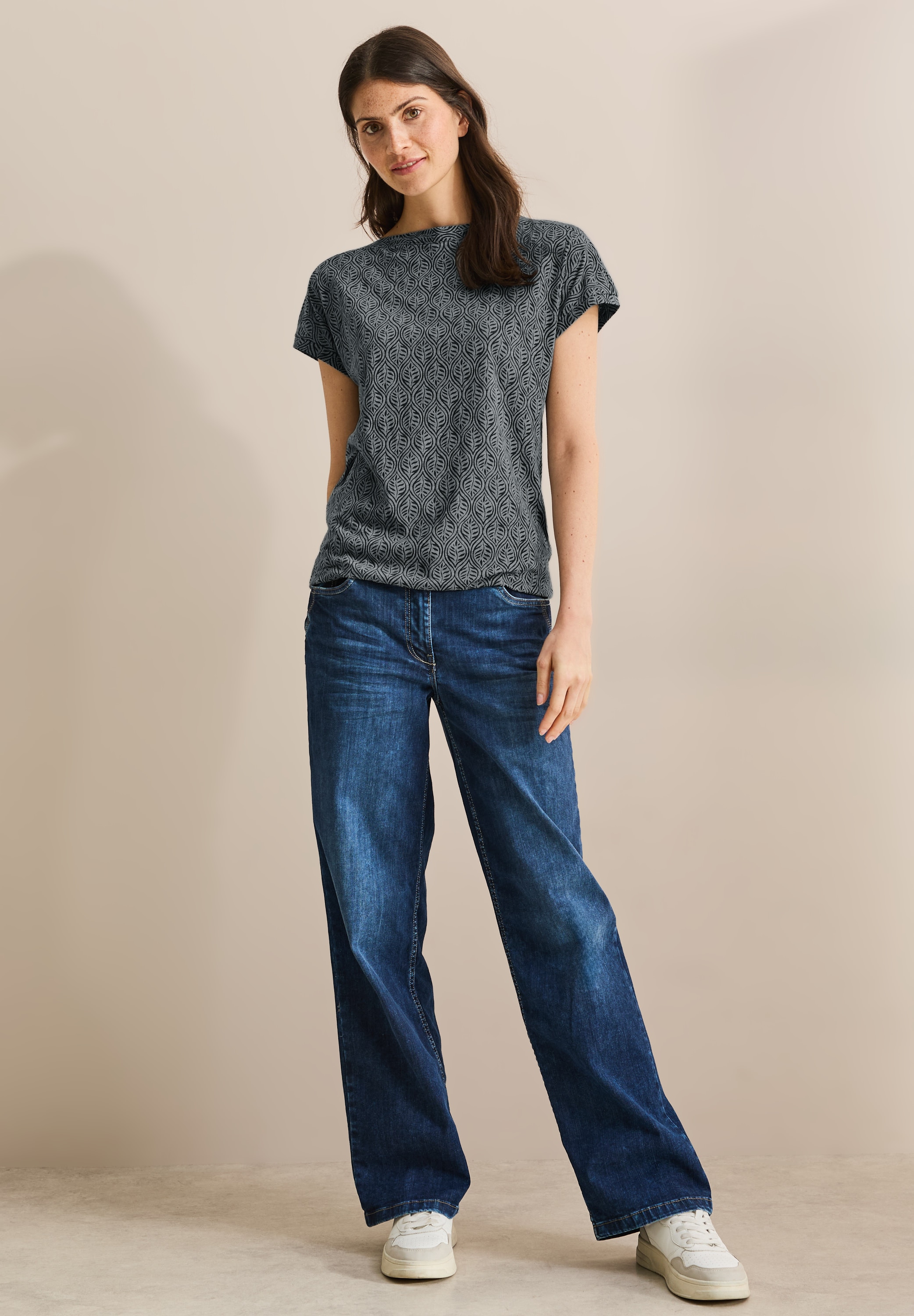 Cecil Print-Shirt, mit U-Boot-Ausschnitt