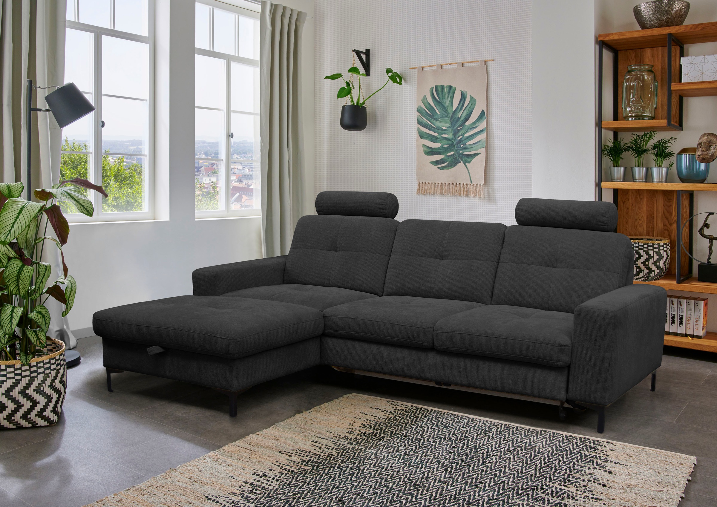 alina Ecksofa »Stelvia«, Inklusive Nackenstützen, Breite 254 cm